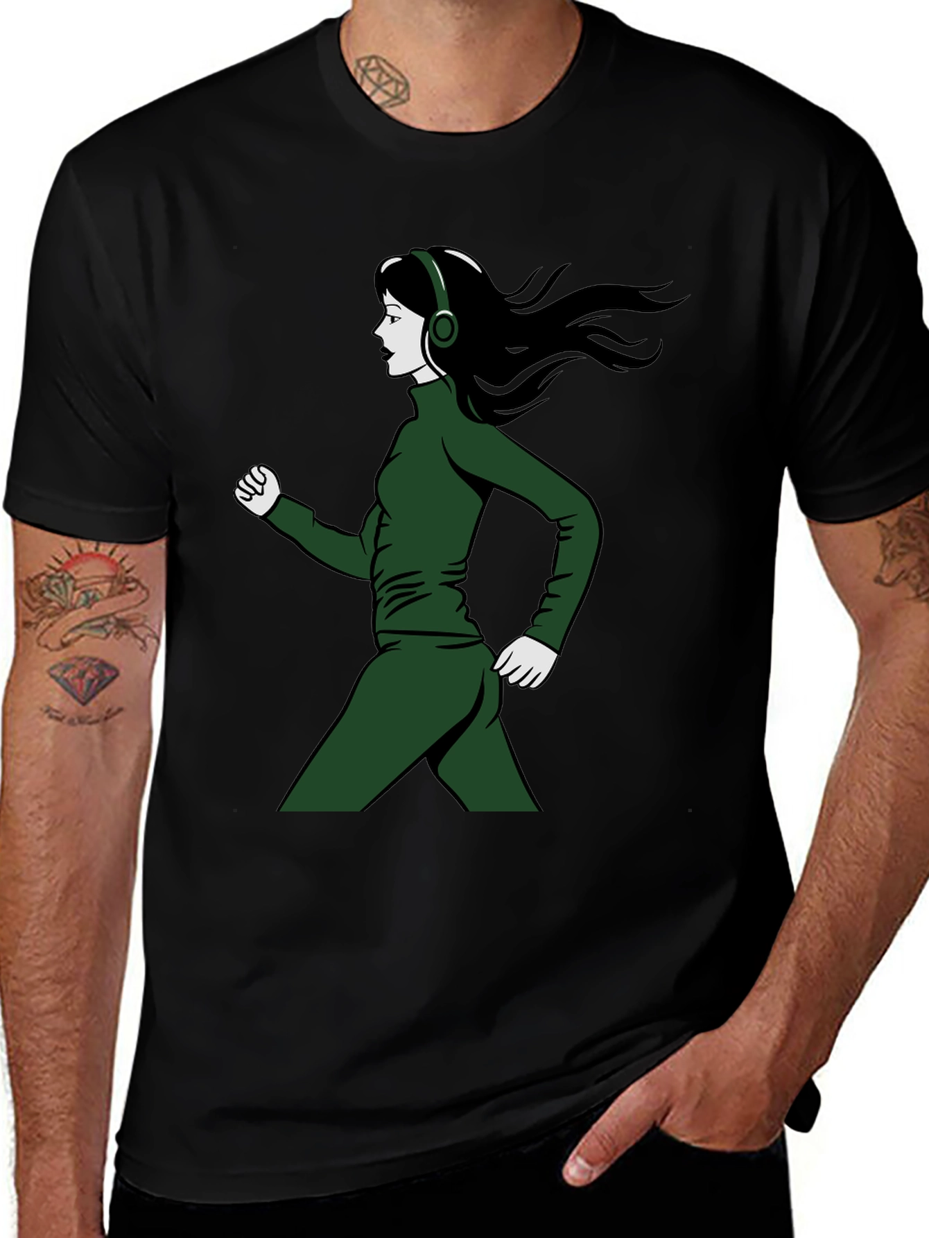Variant 20 of Running Woman Graphic T-Shirt