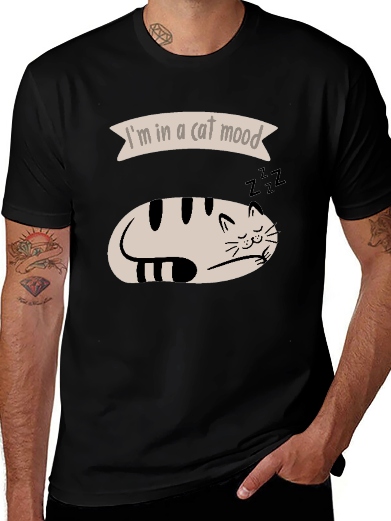 Variant 3 of Cat Mood T-Shirt - Funny Graphic Tee