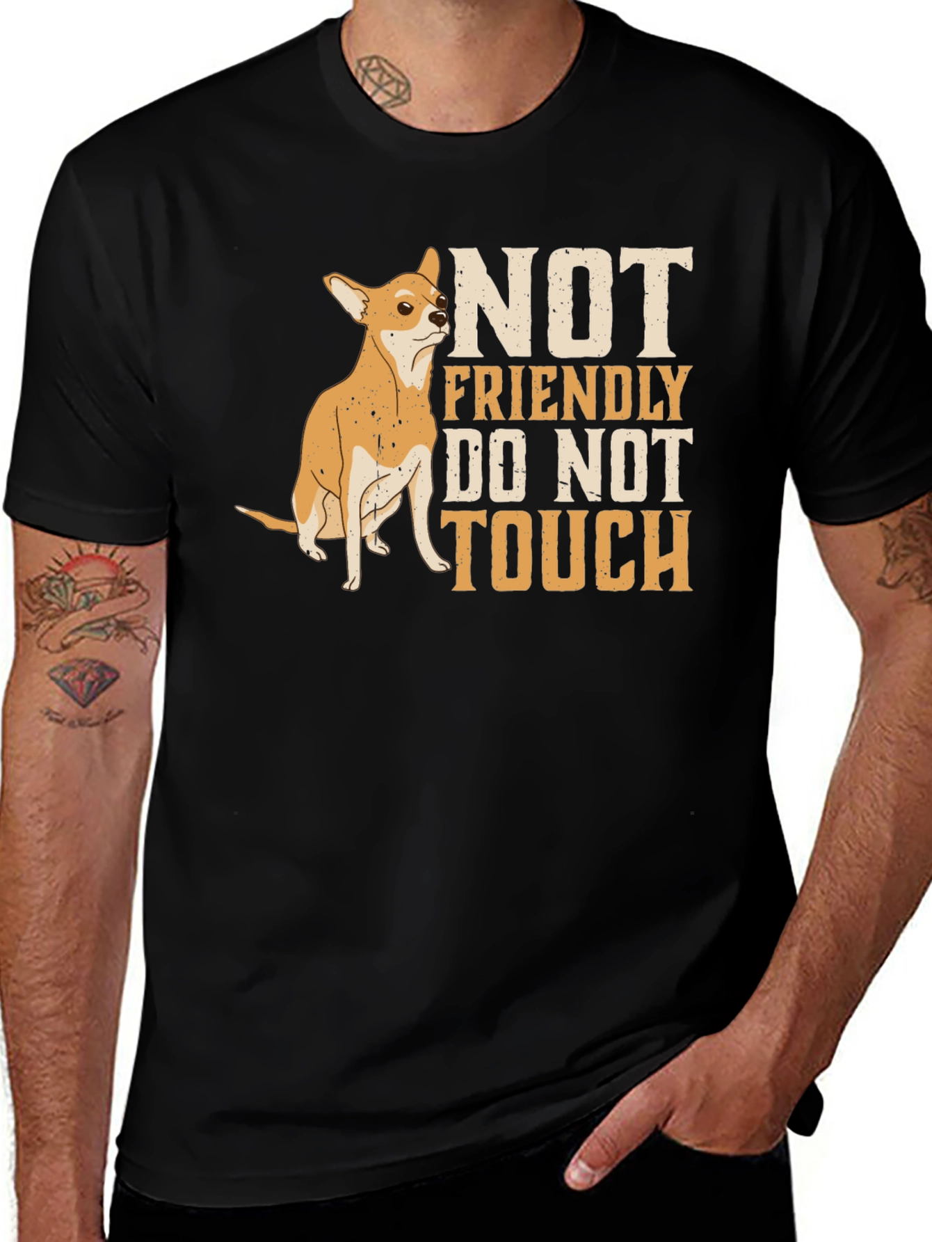 Variant 15 of Not Friendly Chihuahua Graphic Tee