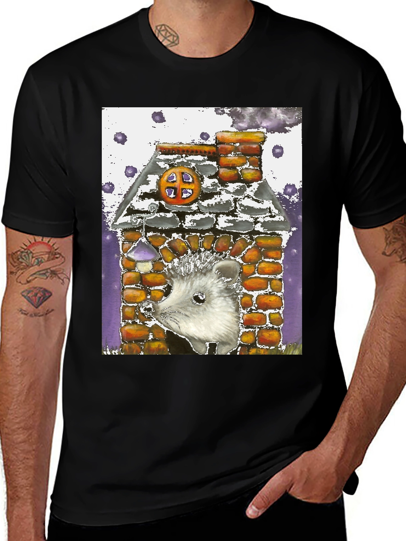 Variant 14 of Hedgehog in Brick House T-Shirt
