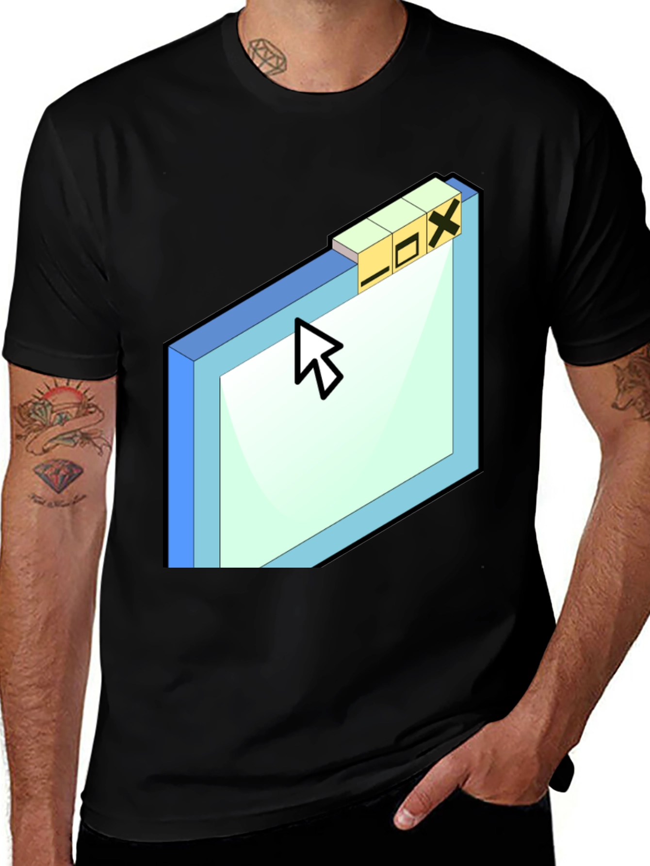 Variant 7 of Retro OS Window T-Shirt - Classic Design Tee