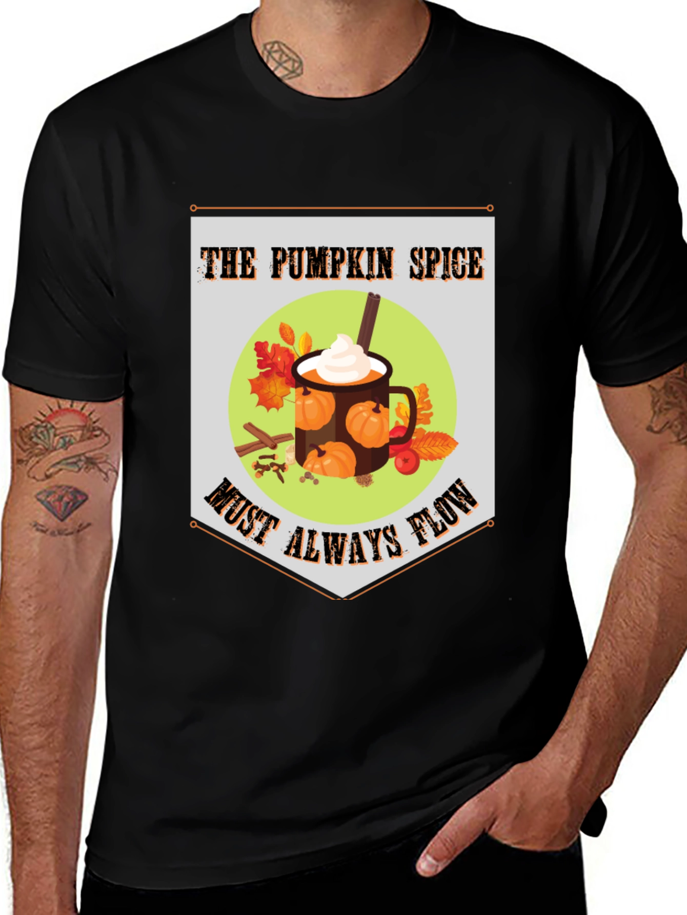 Pumpkin Spice Flow T-Shirt - Autumnal Comfort