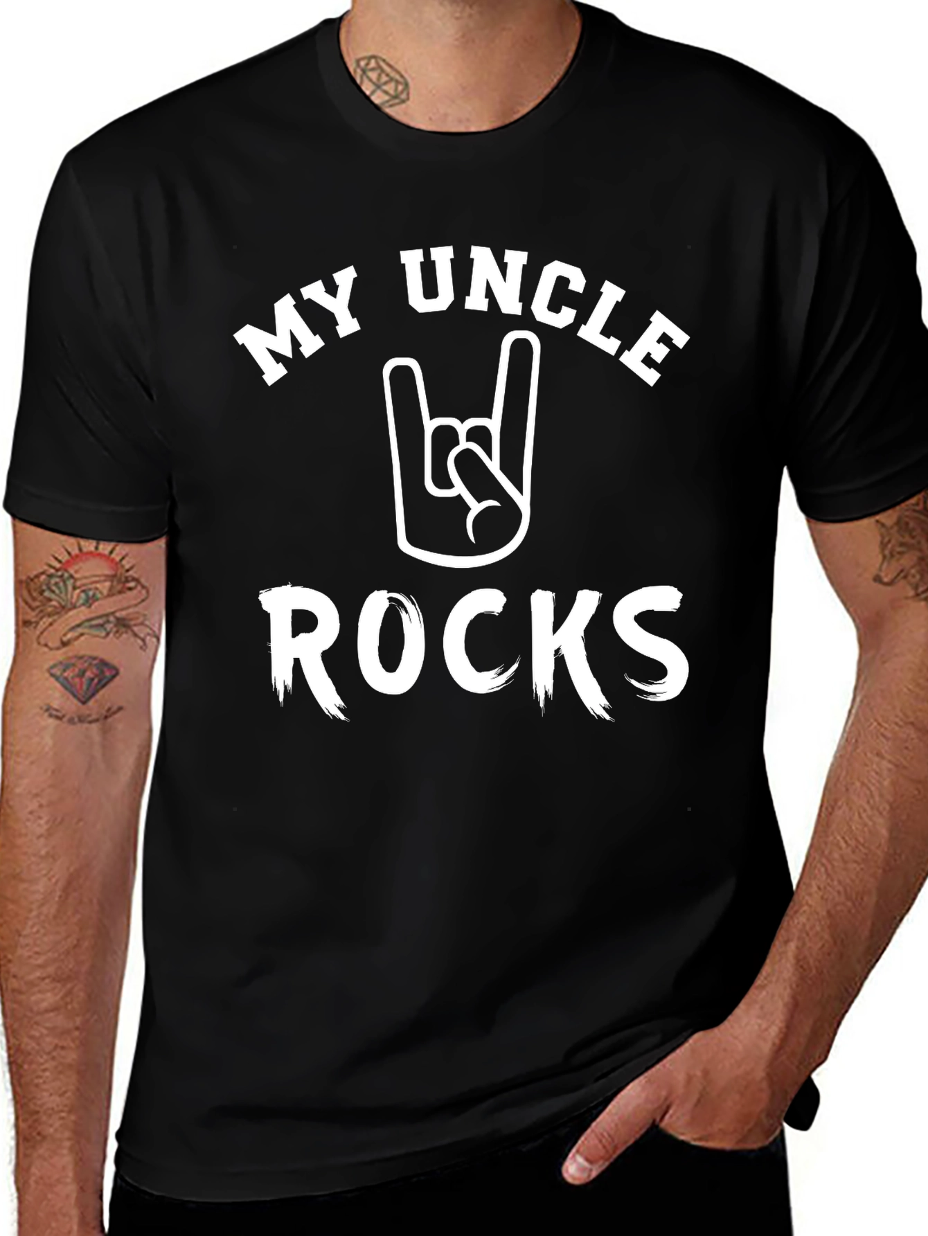 Variant 17 of My Uncle Rocks T-Shirt - Novelty Graphic Tee