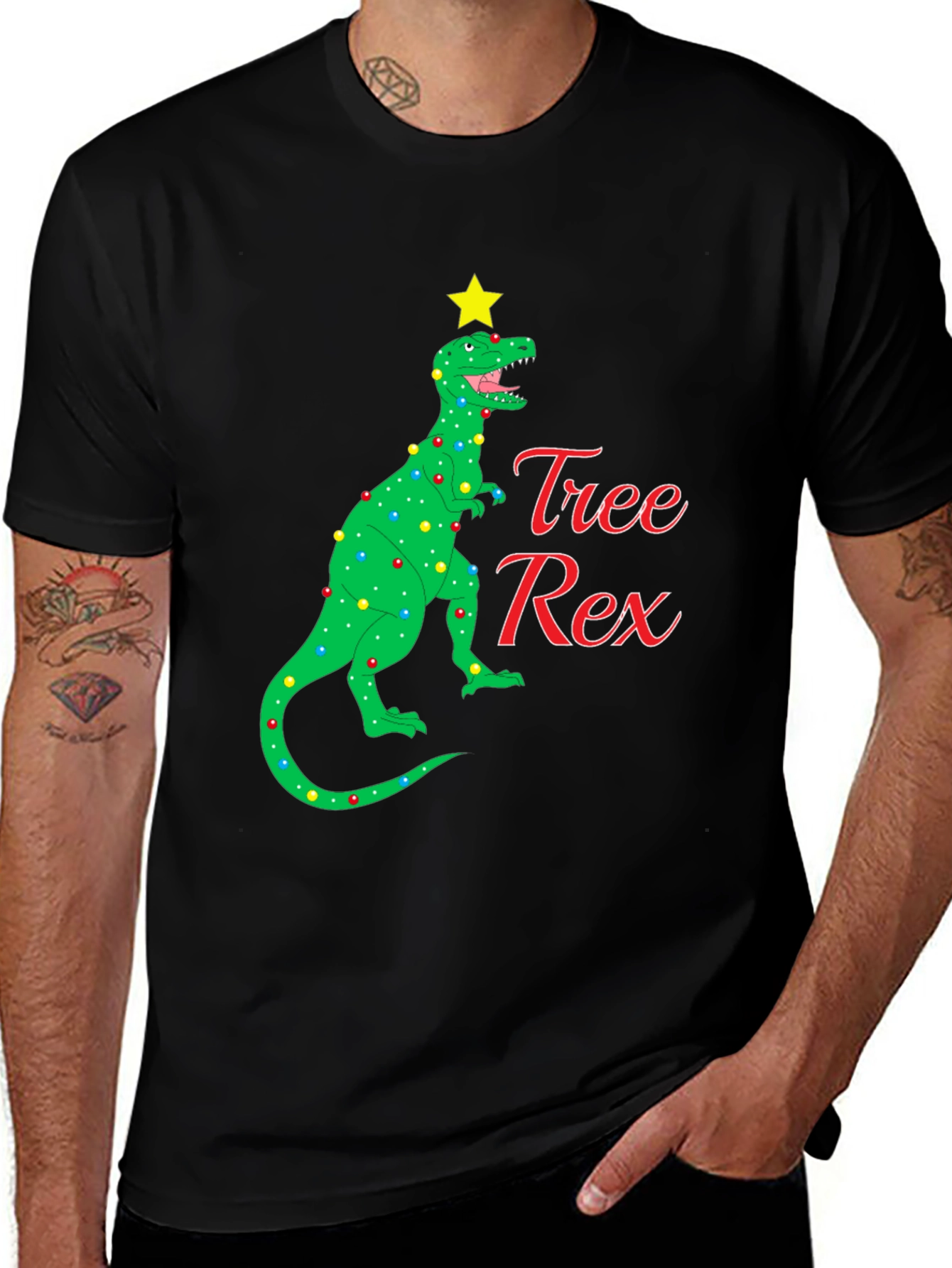 Tree Rex Dinosaur Christmas T-Shirt