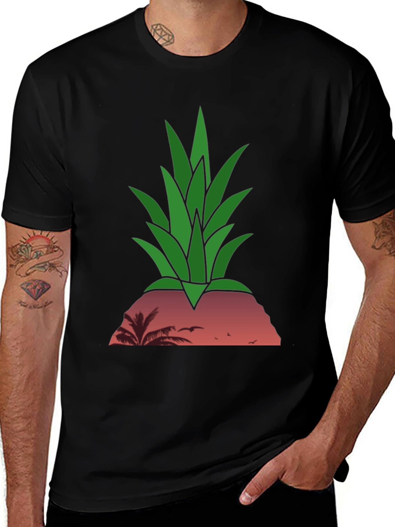Variant 30 of Tropical Pineapple Sunset T-Shirt