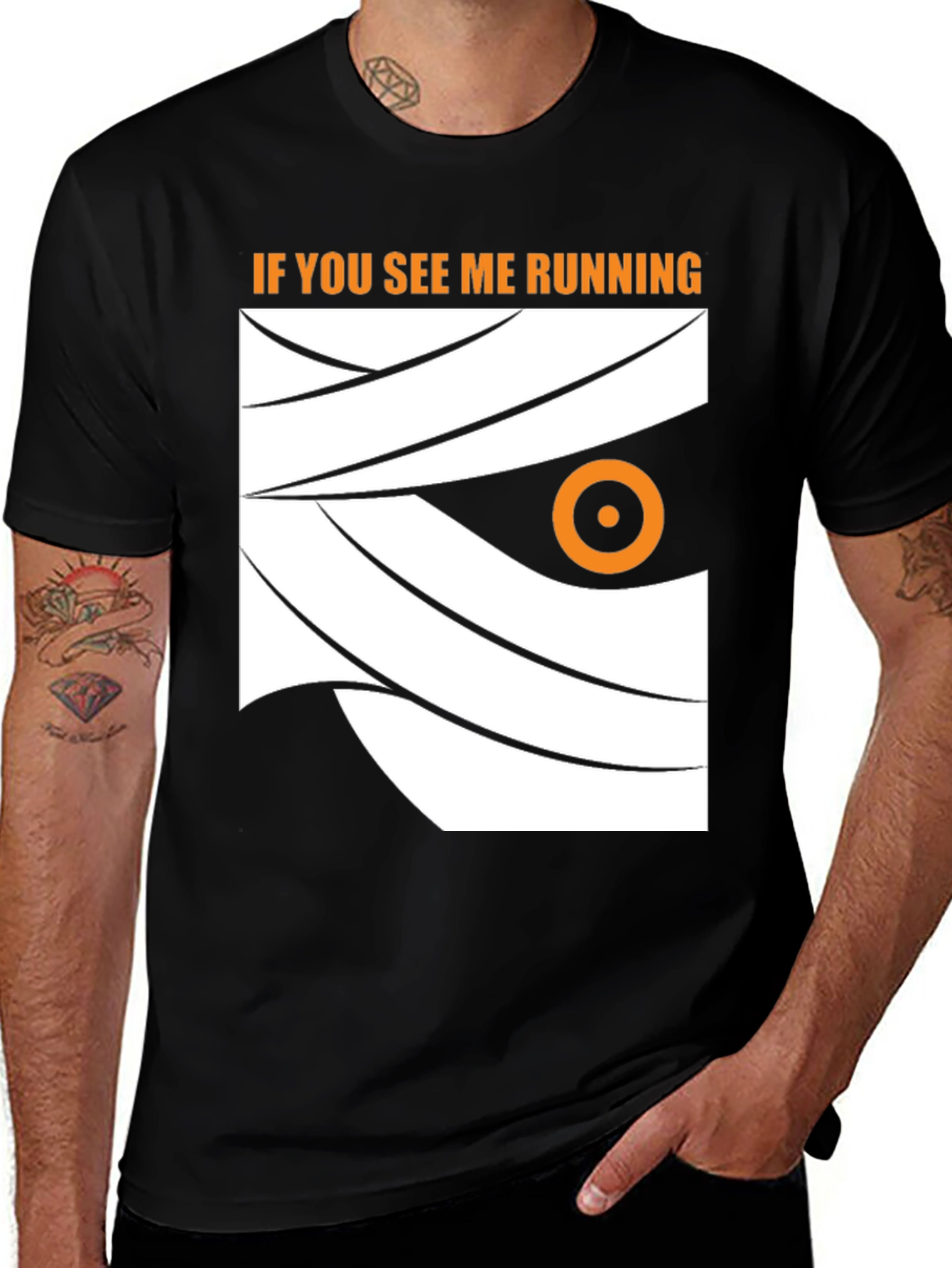Variant 13 of Mummy Halloween T-Shirt - If You See Me Running Tee