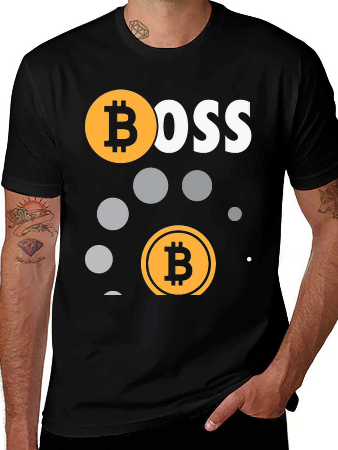 Variant 9 of Bitcoin Boss Graphic Tee - Crypto Currency Fan Apparel