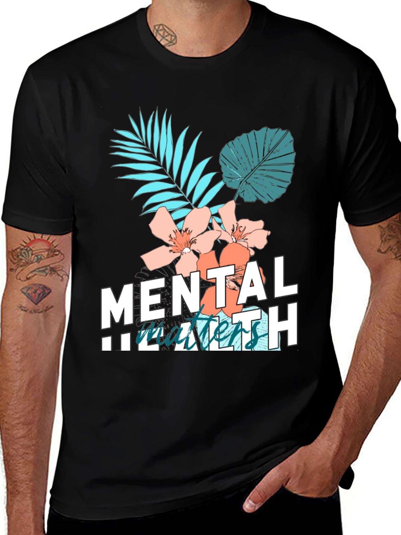 Variant 30 of Mental Health Matters Graphic Tee, Black