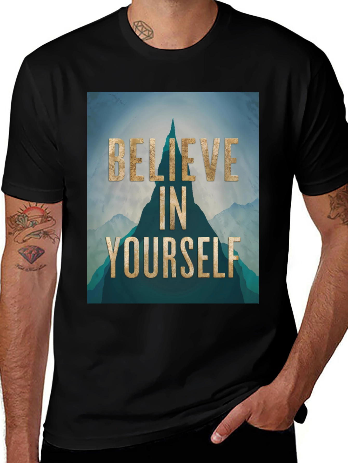 Variant 28 of Believe in Yourself Graphic Tee - Motivational T-Shirt