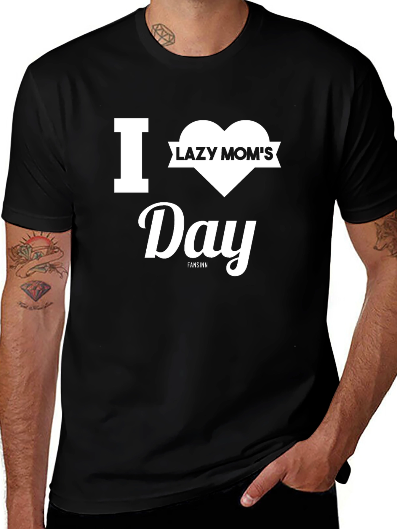 Variant 30 of I Heart Lazy Mom's Day T-Shirt - Unisex