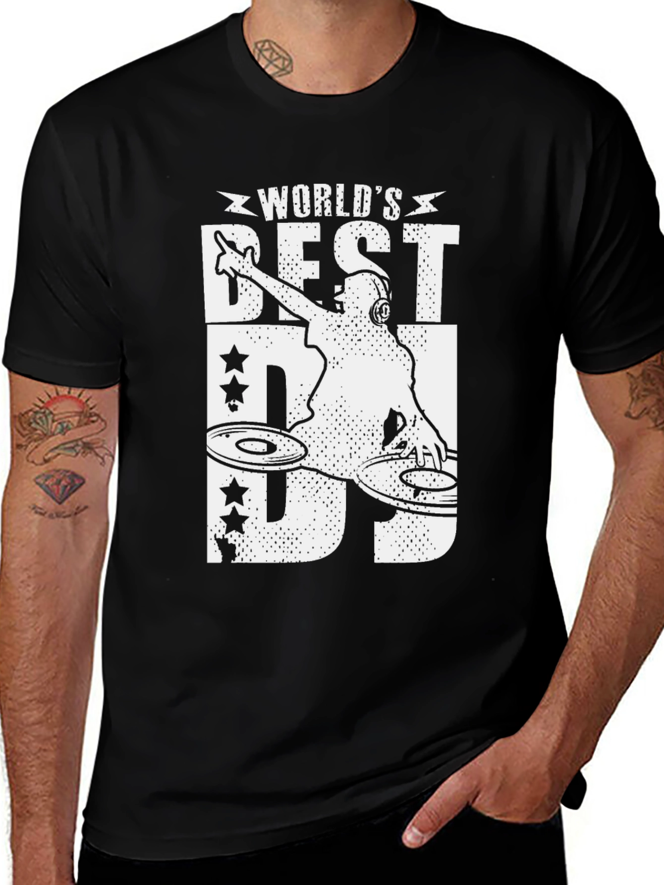 Variant 19 of World's Best DJ Graphic T-Shirt, Black