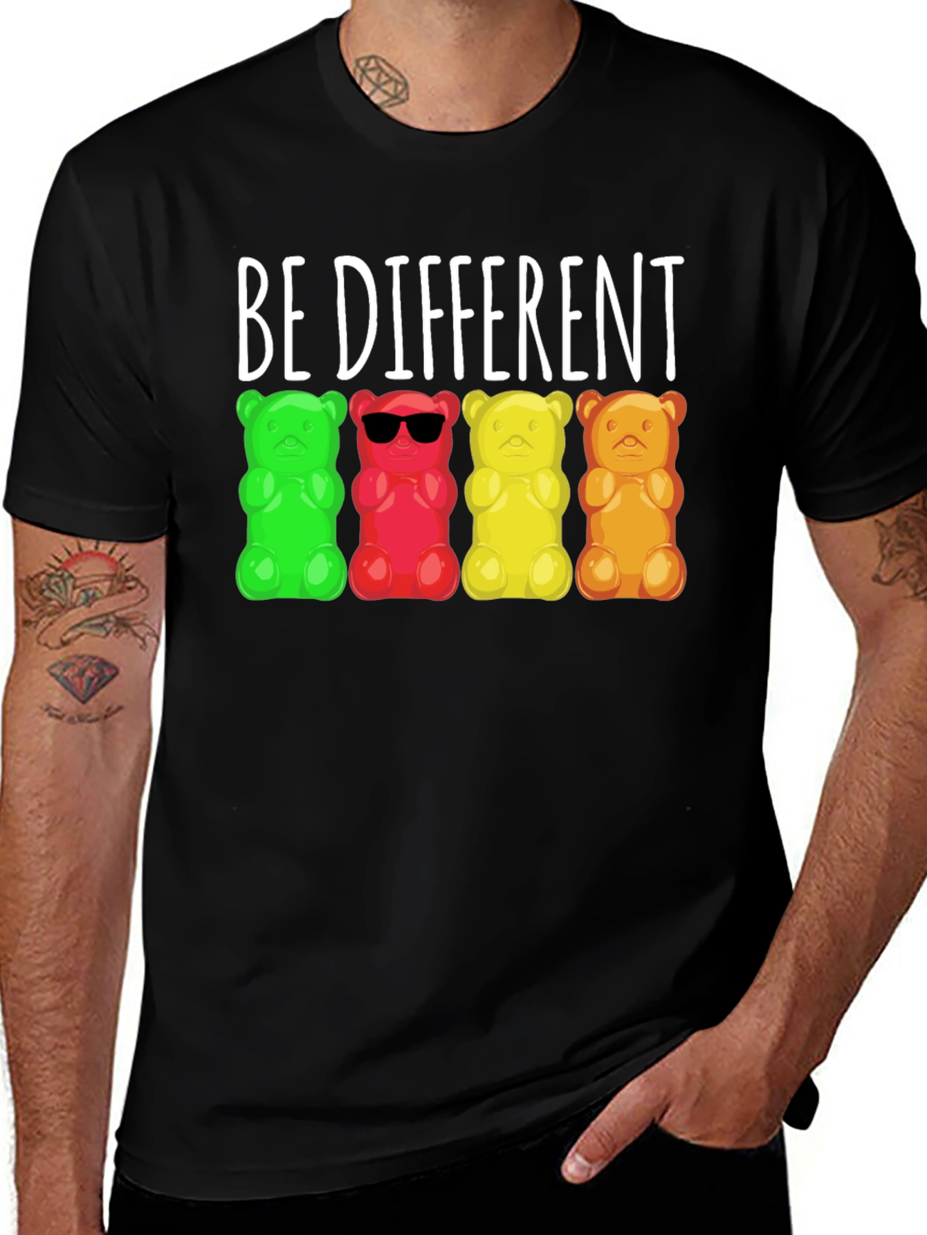 Variant 25 of Be Different Gummy Bear T-Shirt