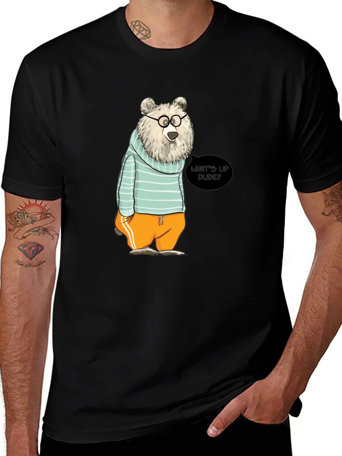 Variant 4 of Cool Bear Graphic Tee - Relaxed Fit