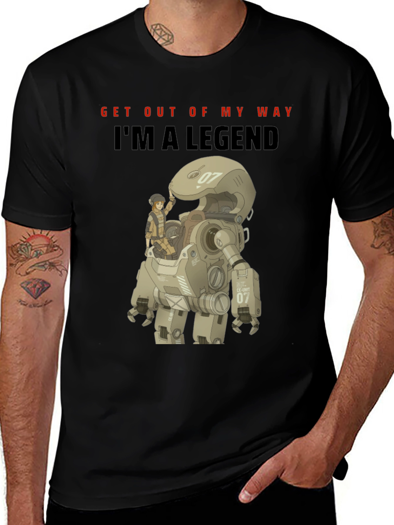 Variant 30 of I'm A Legend Robot T-Shirt - Unique Graphic Tee