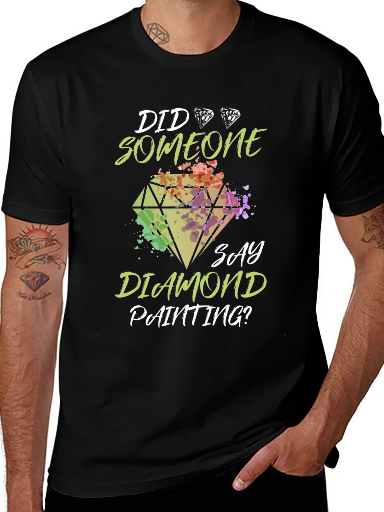 Variant 10 of Diamond Painting T-Shirt - Colorful Art Tee