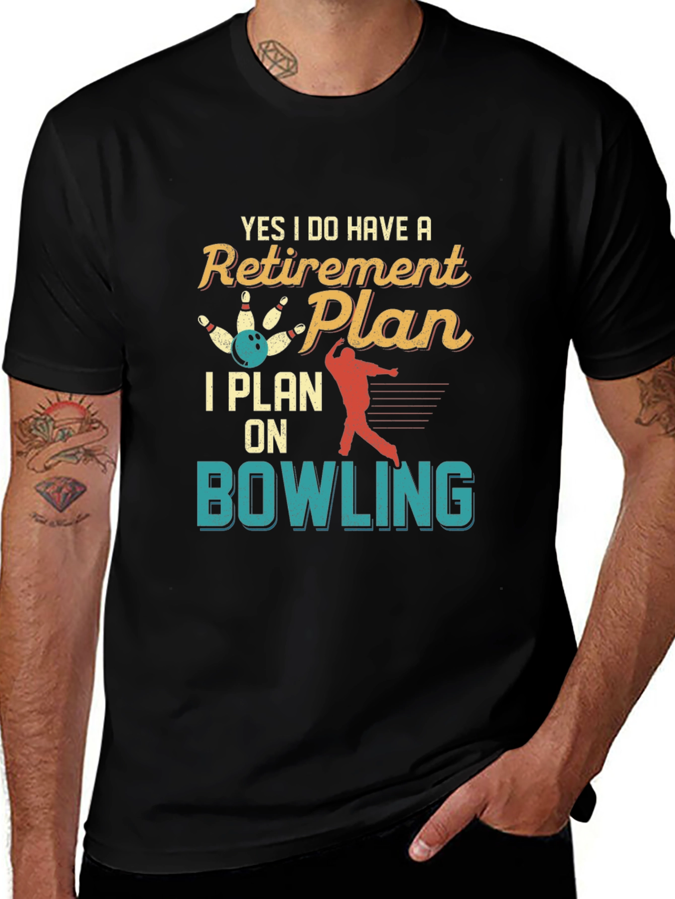 Variant 14 of Retirement Plan Bowling T-Shirt