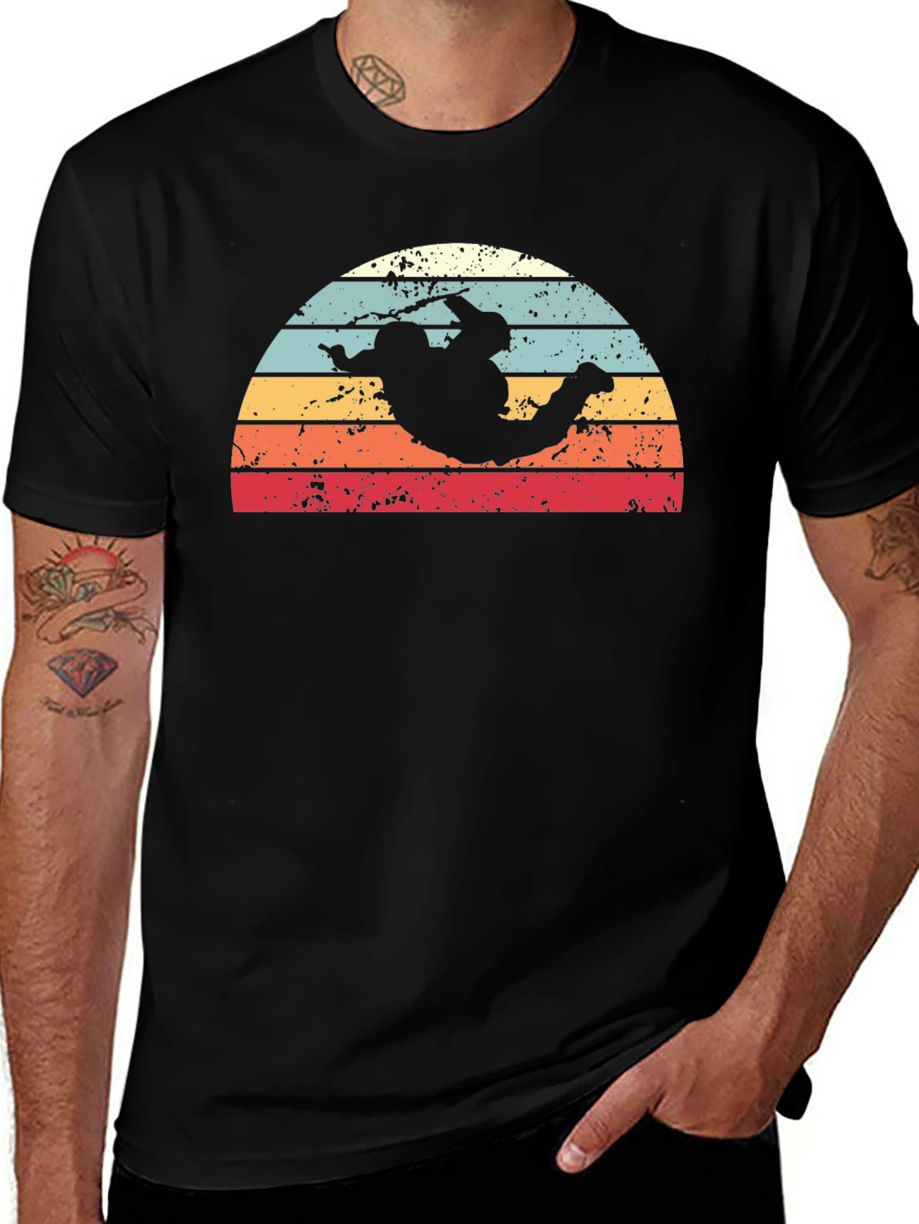 Vintage Skydiving T-Shirt - Retro Parachute Design