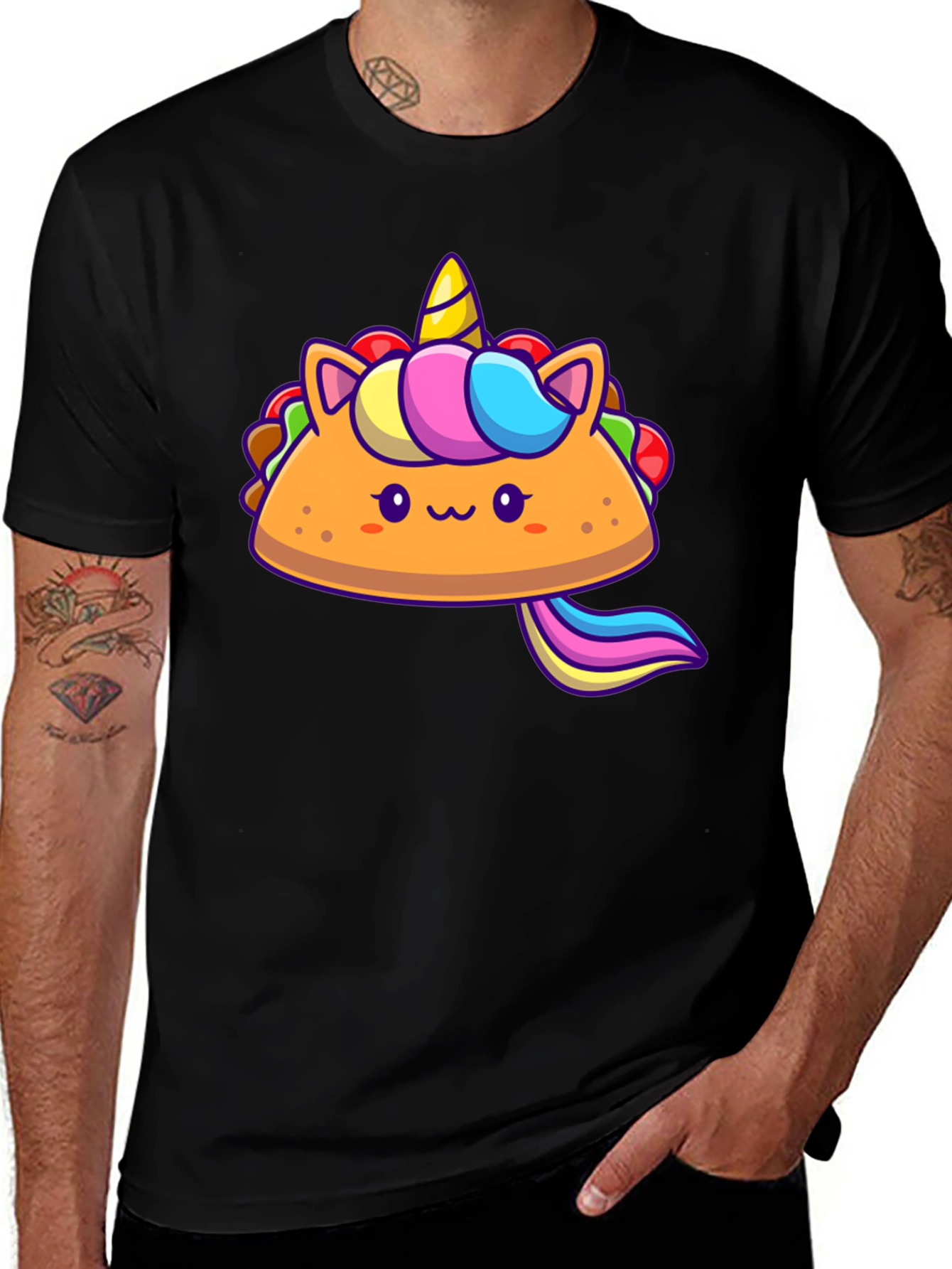 Variant 10 of Unicorn Taco Graphic Tee - Cute Foodie Shirt