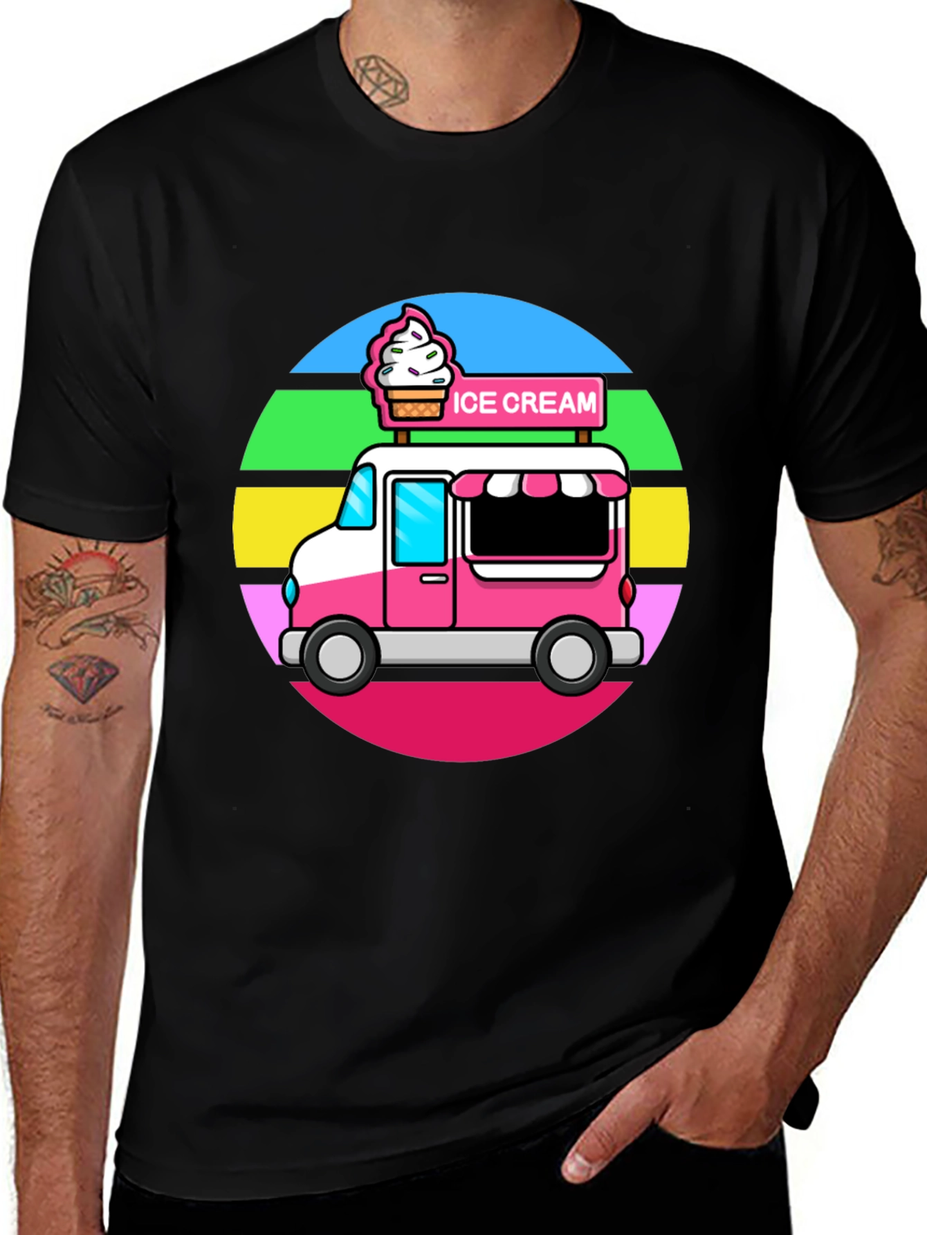 Variant 25 of Retro Ice Cream Truck Graphic Tee