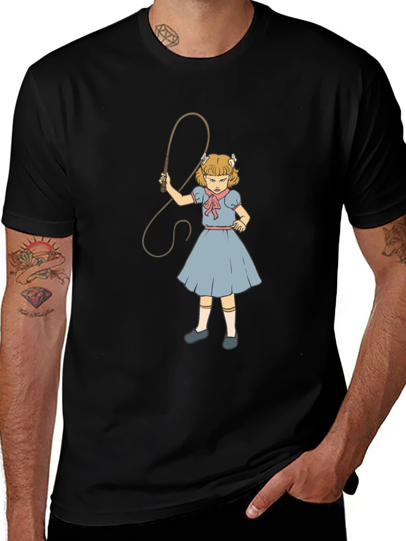 Variant 10 of Creepy Girl with Whip T-Shirt