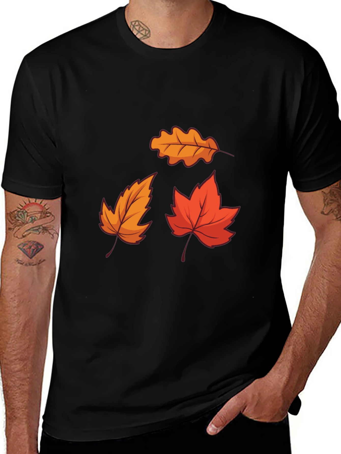 Autumn Leaves Graphic Tee - Stylish Fall Apparel