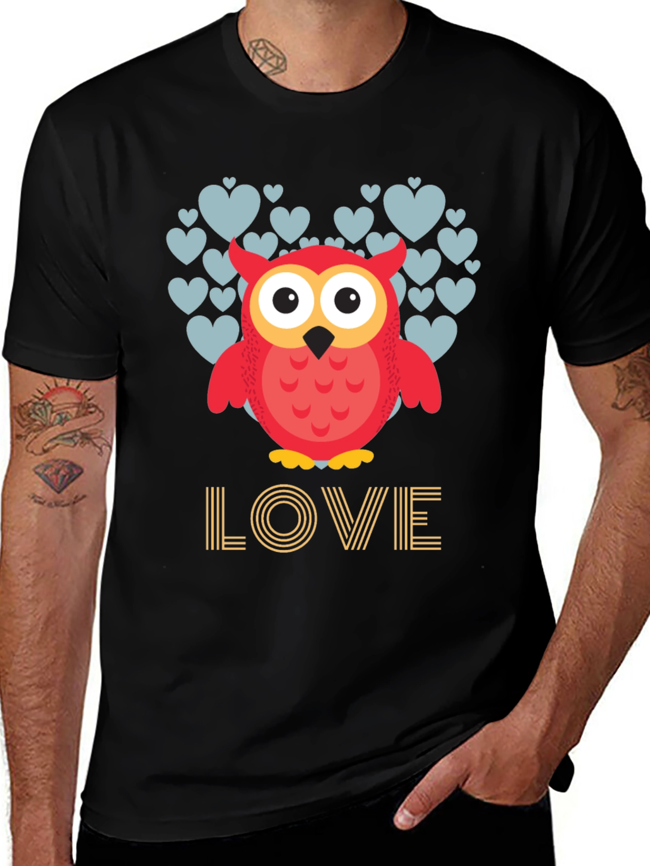 Variant 9 of Owl Love T-Shirt - Cute Valentine's Day Design