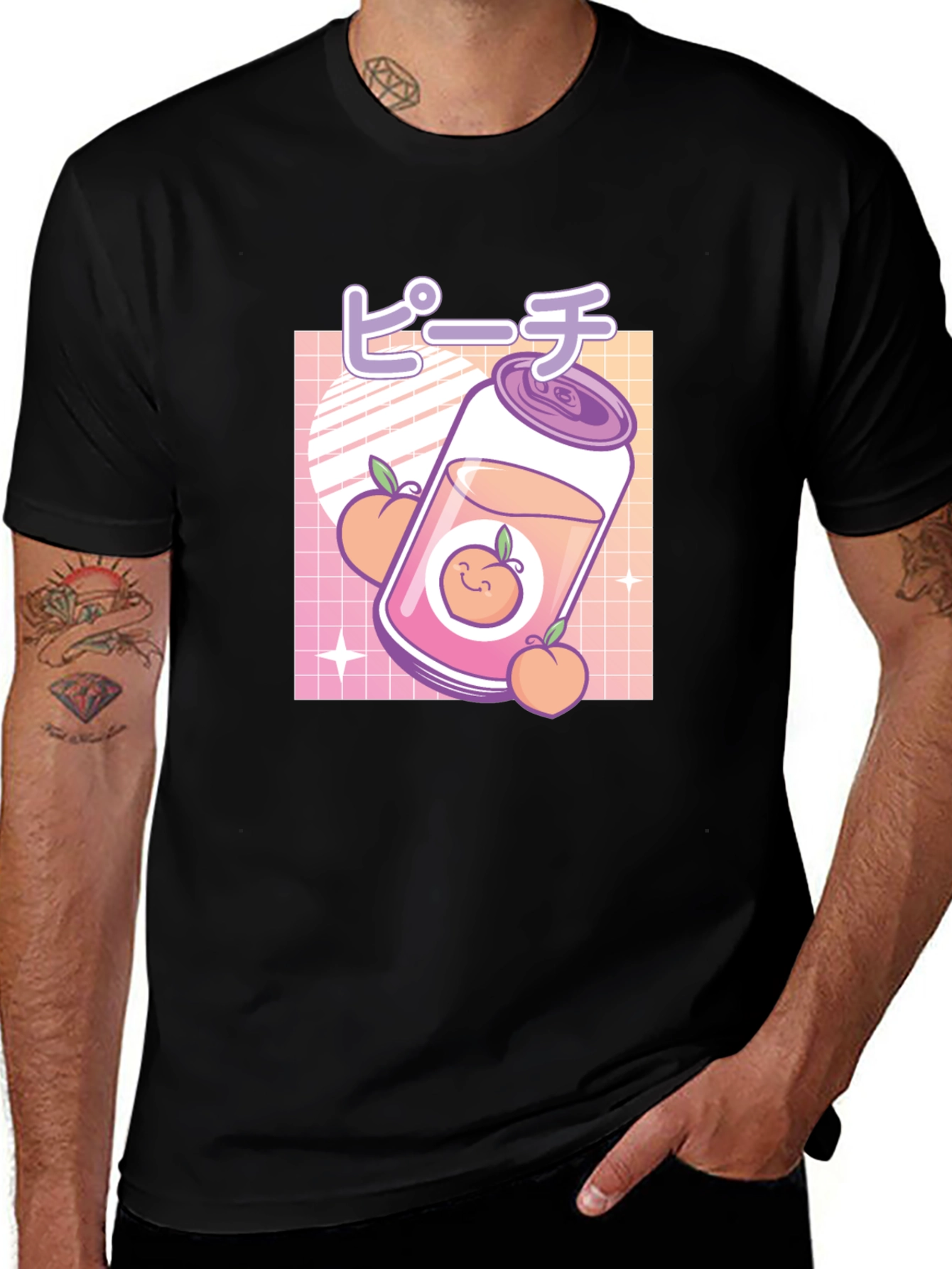 Variant 9 of Peach Aesthetic Graphic Tee - Kawaii Style