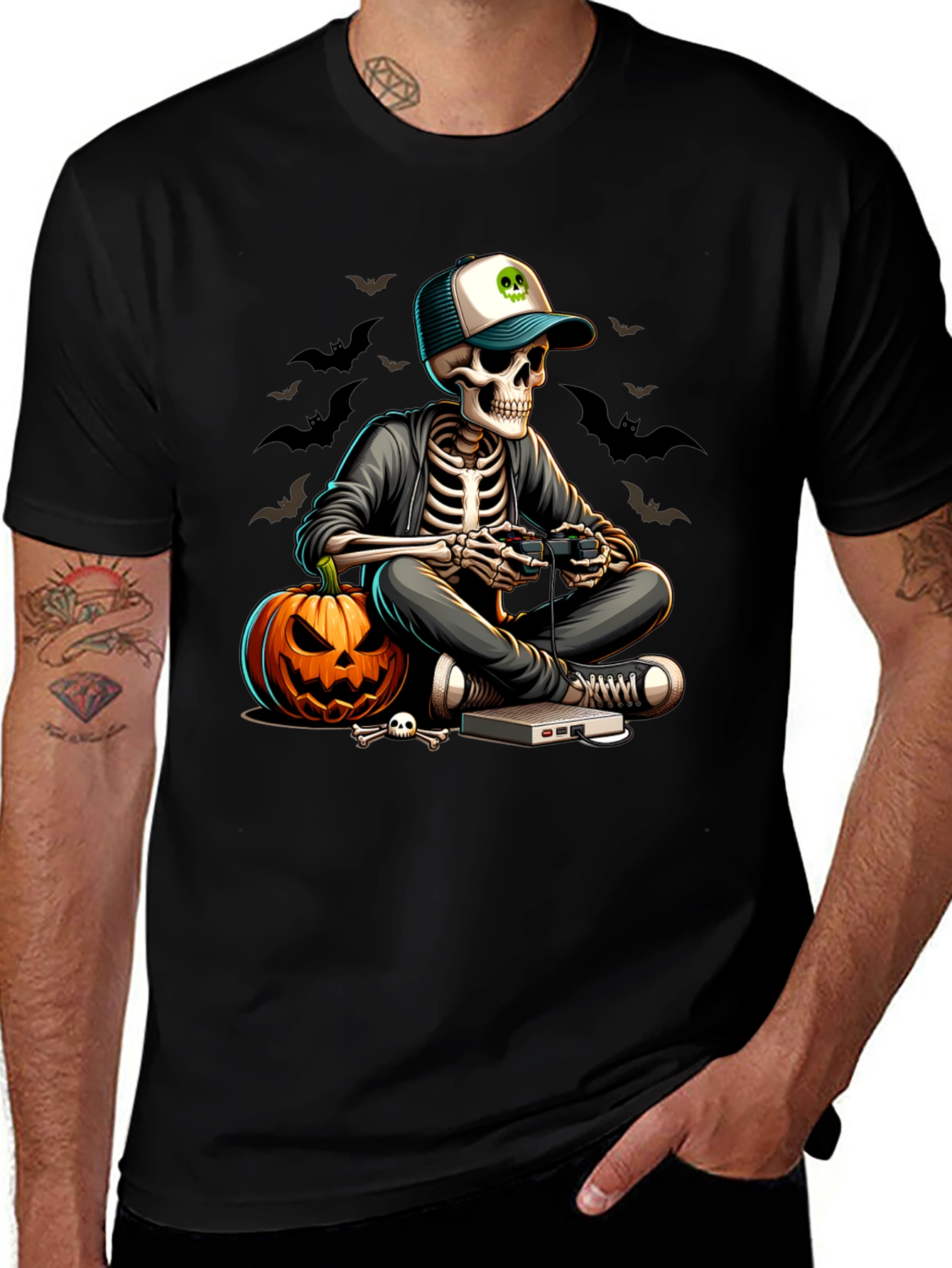 Variant 20 of Skeleton Gamer Halloween T-Shirt