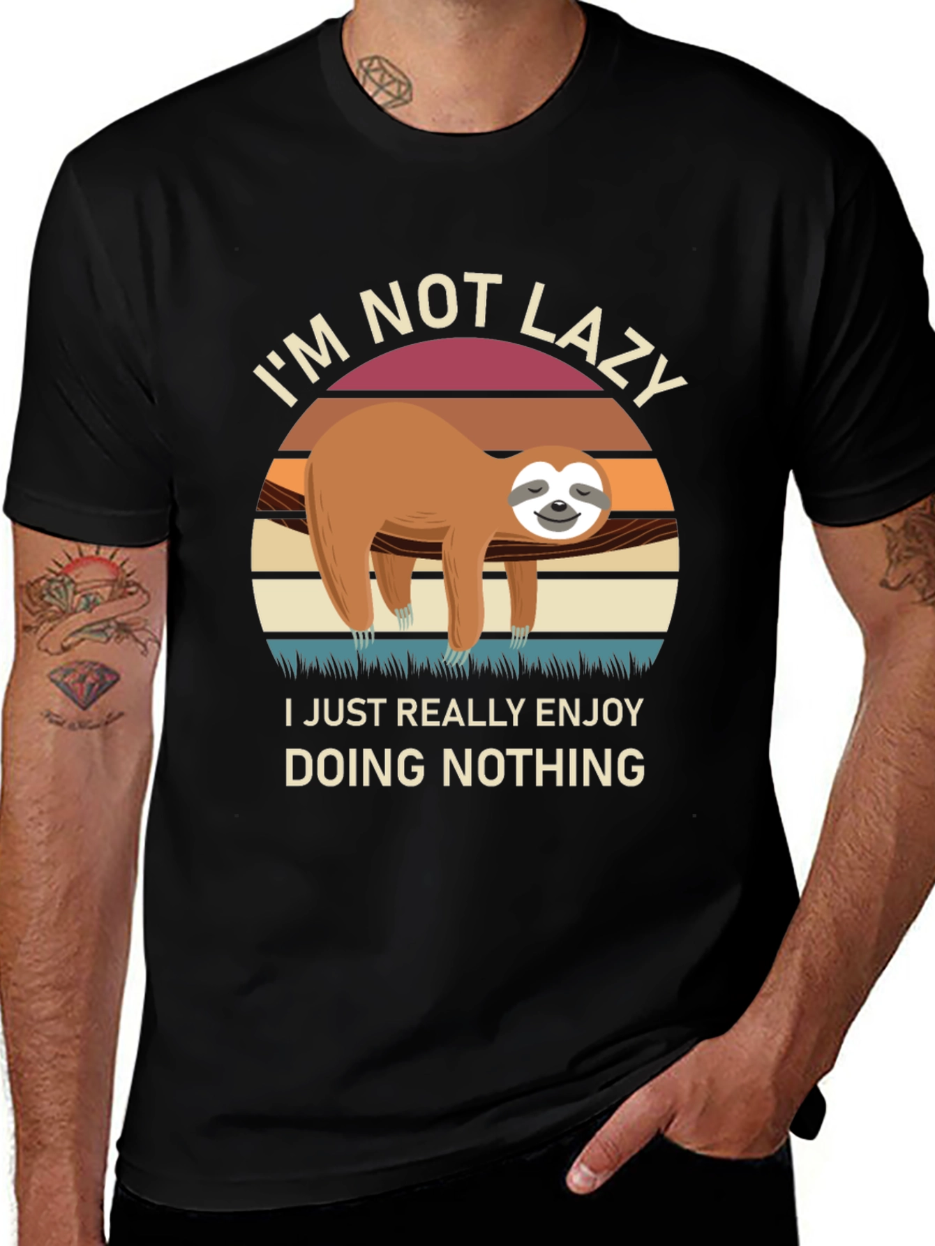 Variant 16 of I'm Not Lazy Sloth Graphic Tee