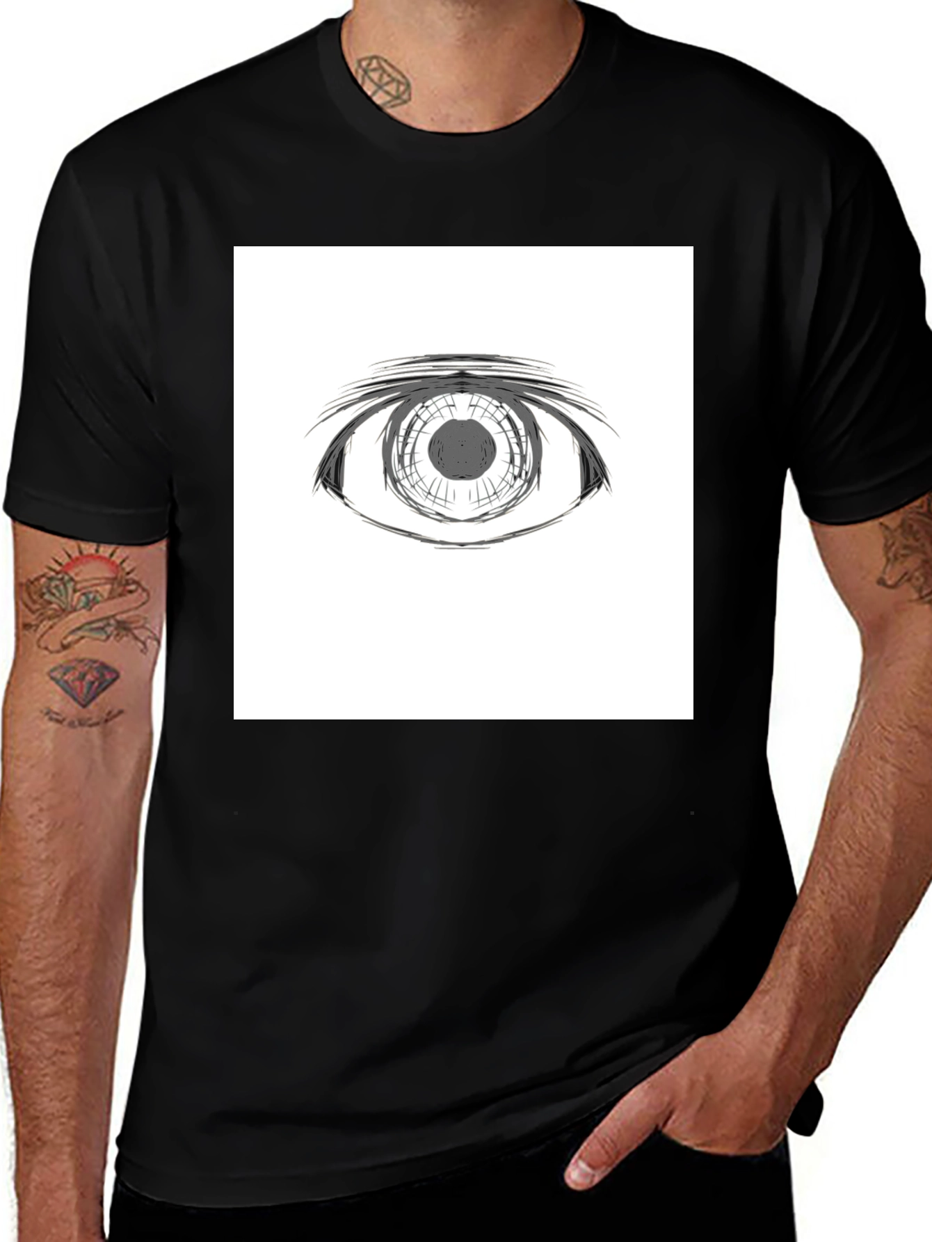 Variant 26 of Eye Graphic Black T-Shirt