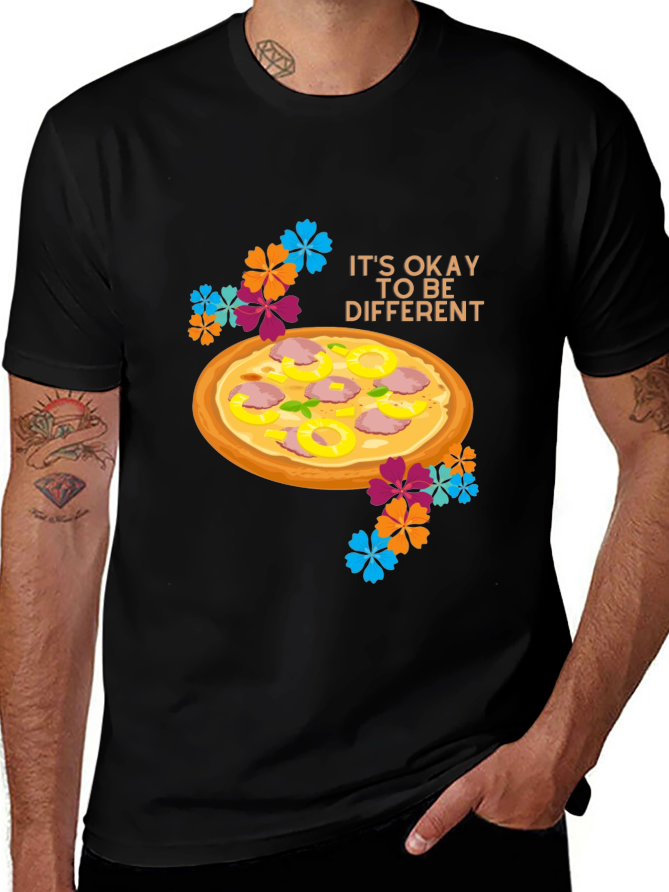 Variant 26 of Pizza Be Different Graphic T-Shirt