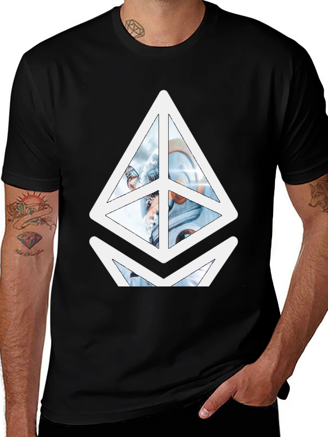 Variant 22 of Ethereum Astronaut Black Graphic Tee