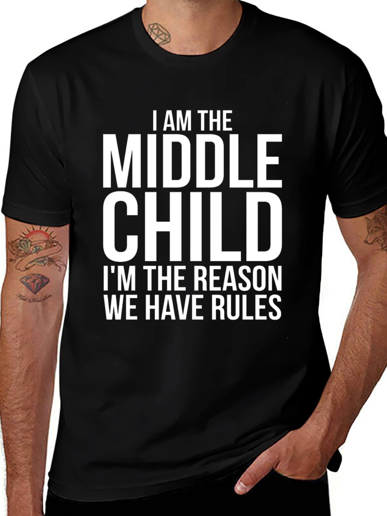 Variant 6 of Middle Child T-Shirt - Reason for the Rules