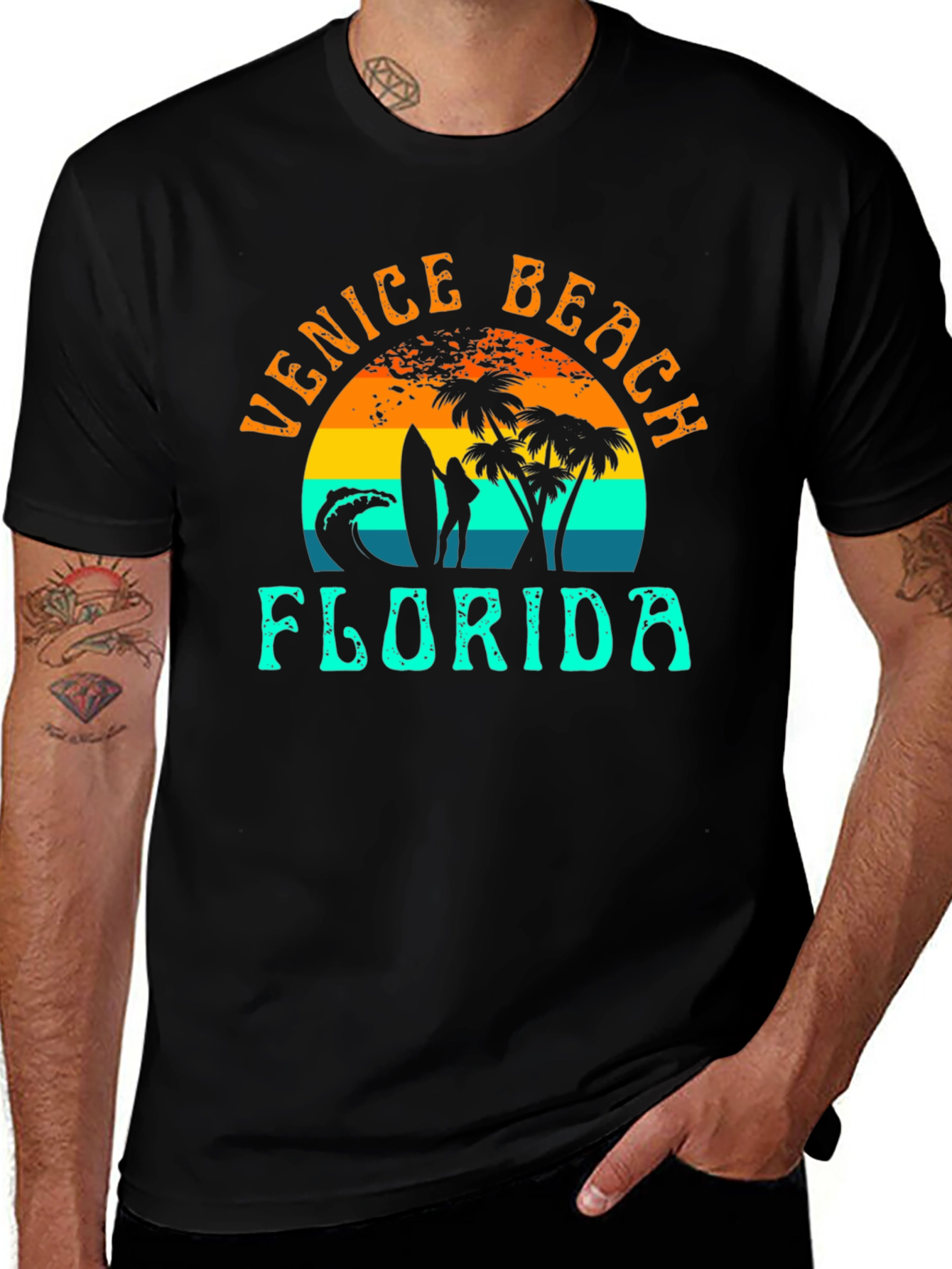 Venice Beach Florida T-Shirt - Palm Tree Graphic Tee