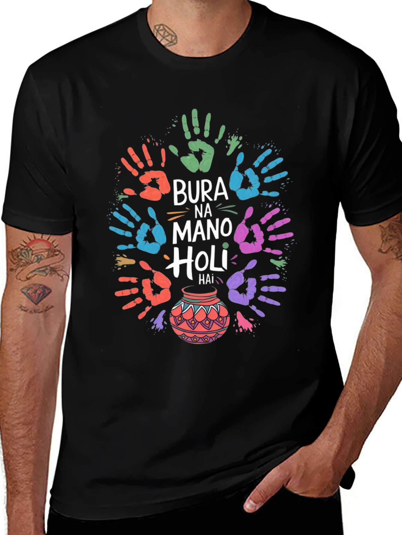 Holi Festival T-Shirt - Bura Na Mano Holi Hai