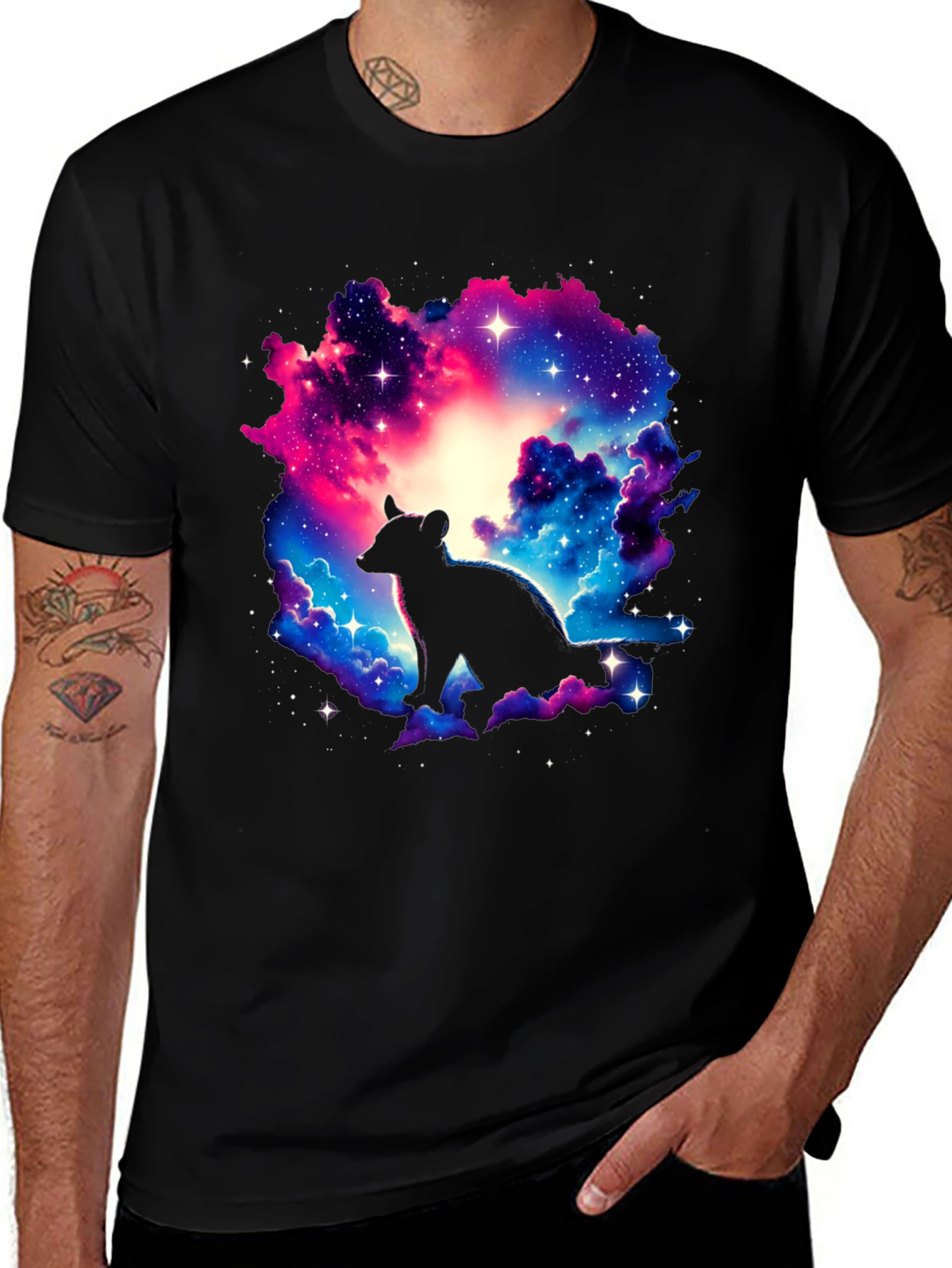 Variant 9 of Galaxy Hyena Graphic T-Shirt