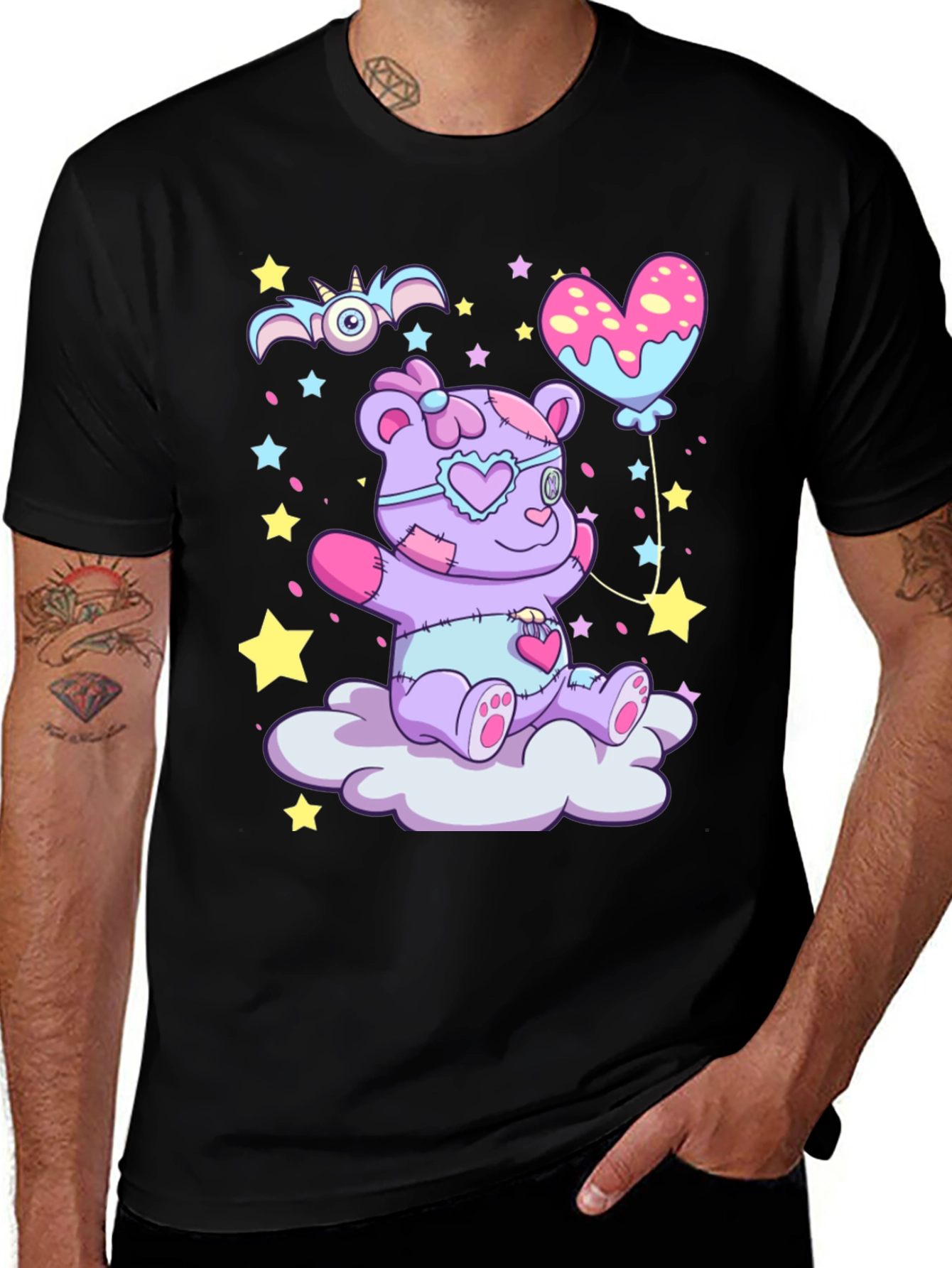 Variant 16 of Creepy Cute Teddy Bear Graphic Tee