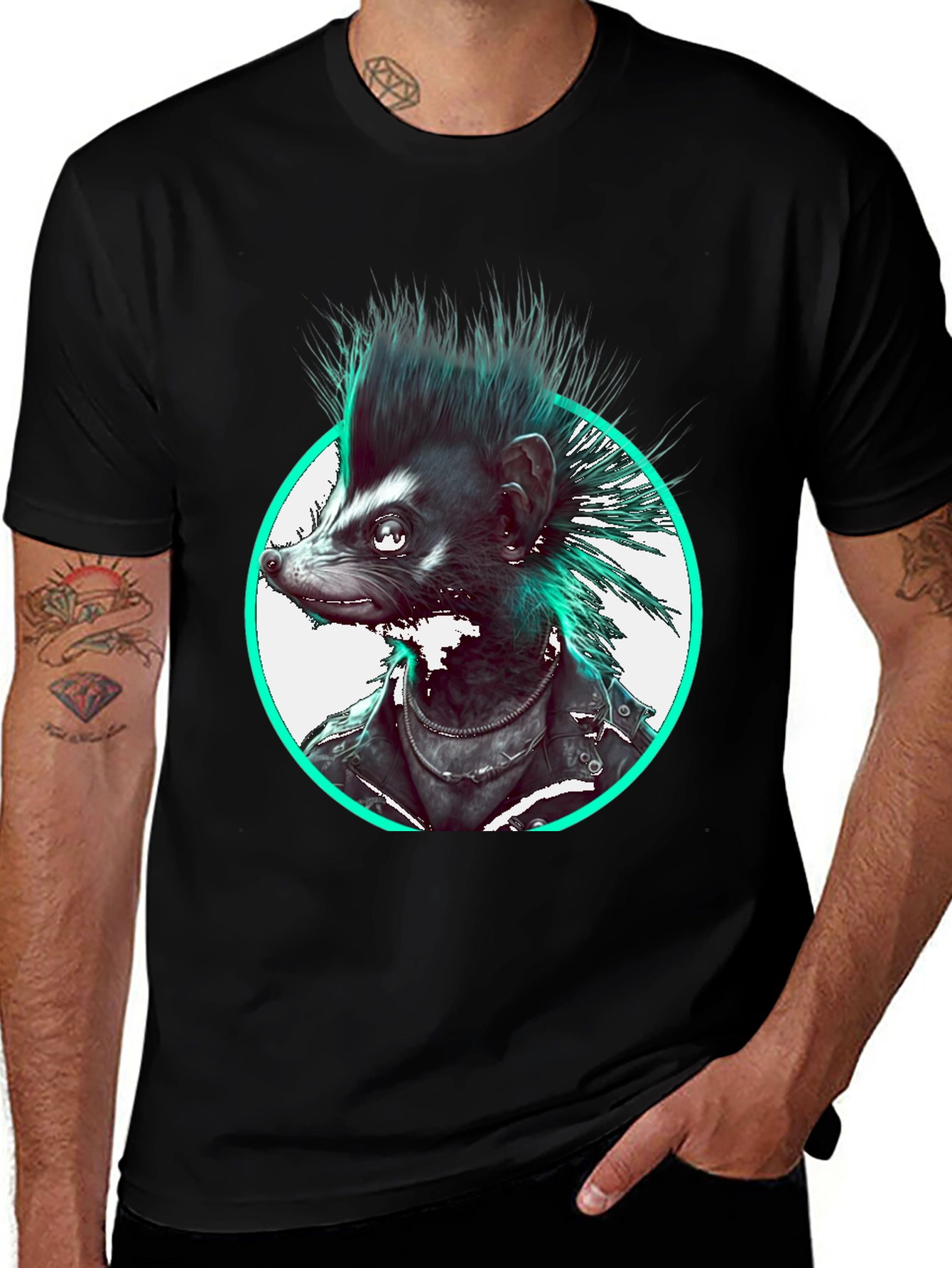 Variant 24 of Punk Raccoon Graphic Tee