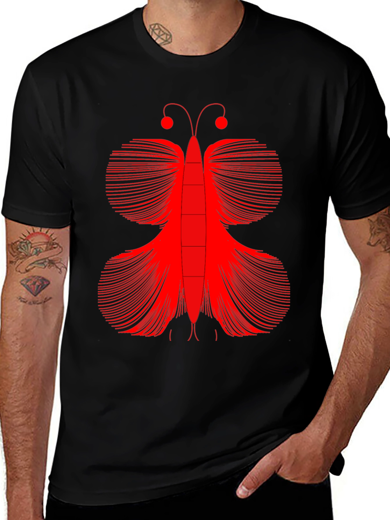 Variant 14 of Abstract Butterfly Graphic Tee