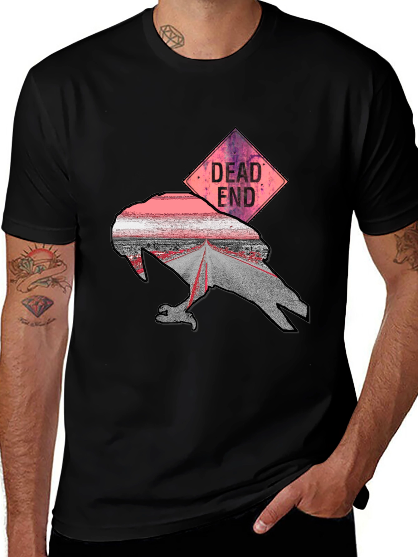 Variant 19 of Dead End Crow Graphic T-Shirt