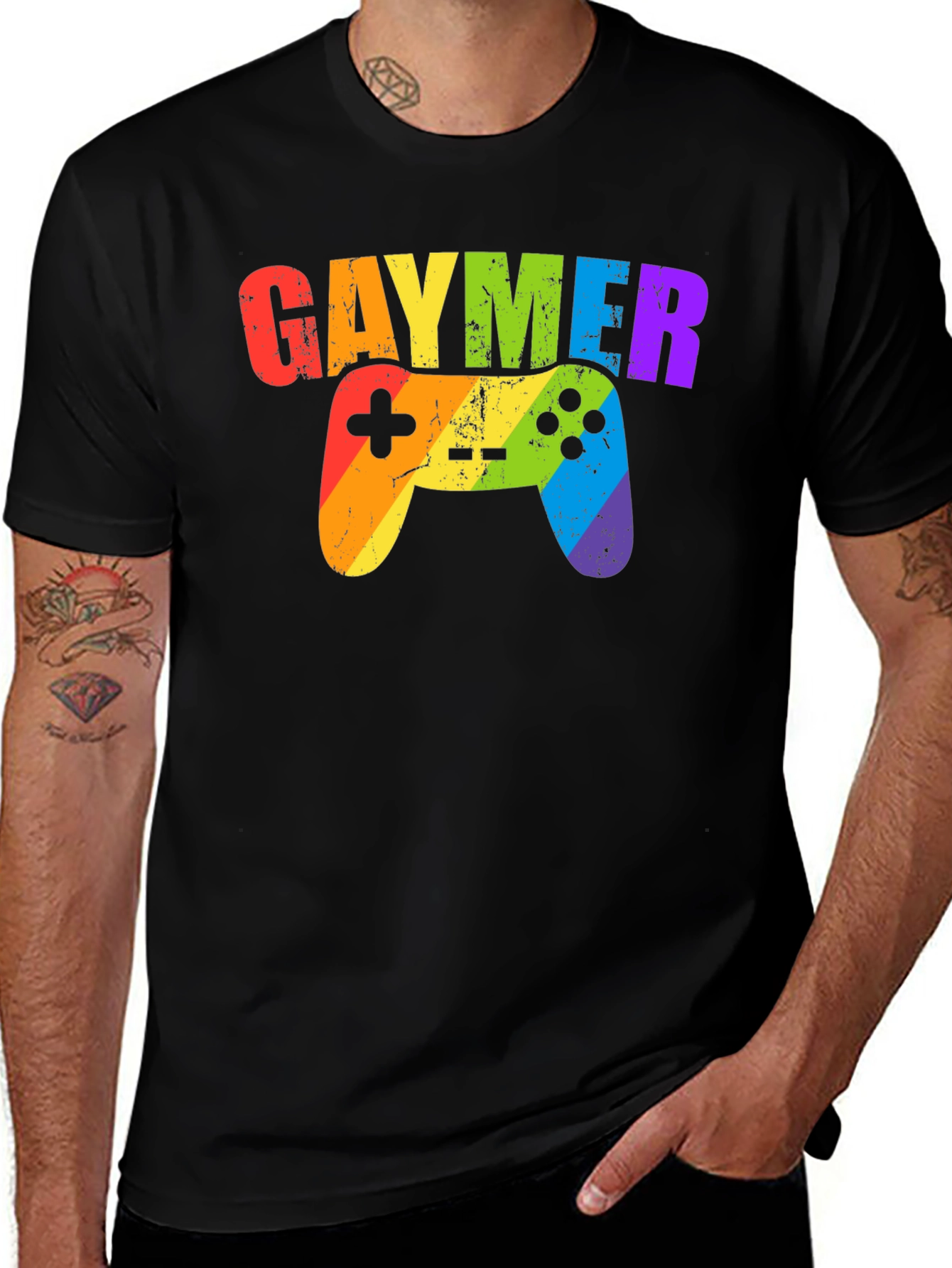 Gaymer Pride T-Shirt - Rainbow Controller