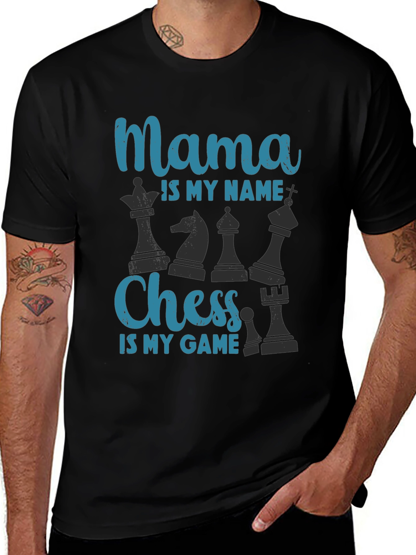 Black Mama Chess T-Shirt - Chess Lover Tee main image