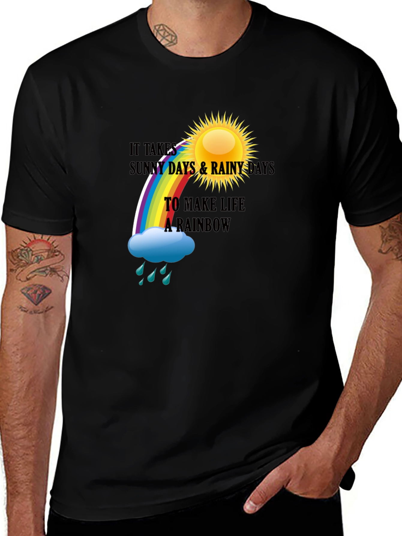 Variant 21 of Life Rainbow T-Shirt - Positive Vibes Tee