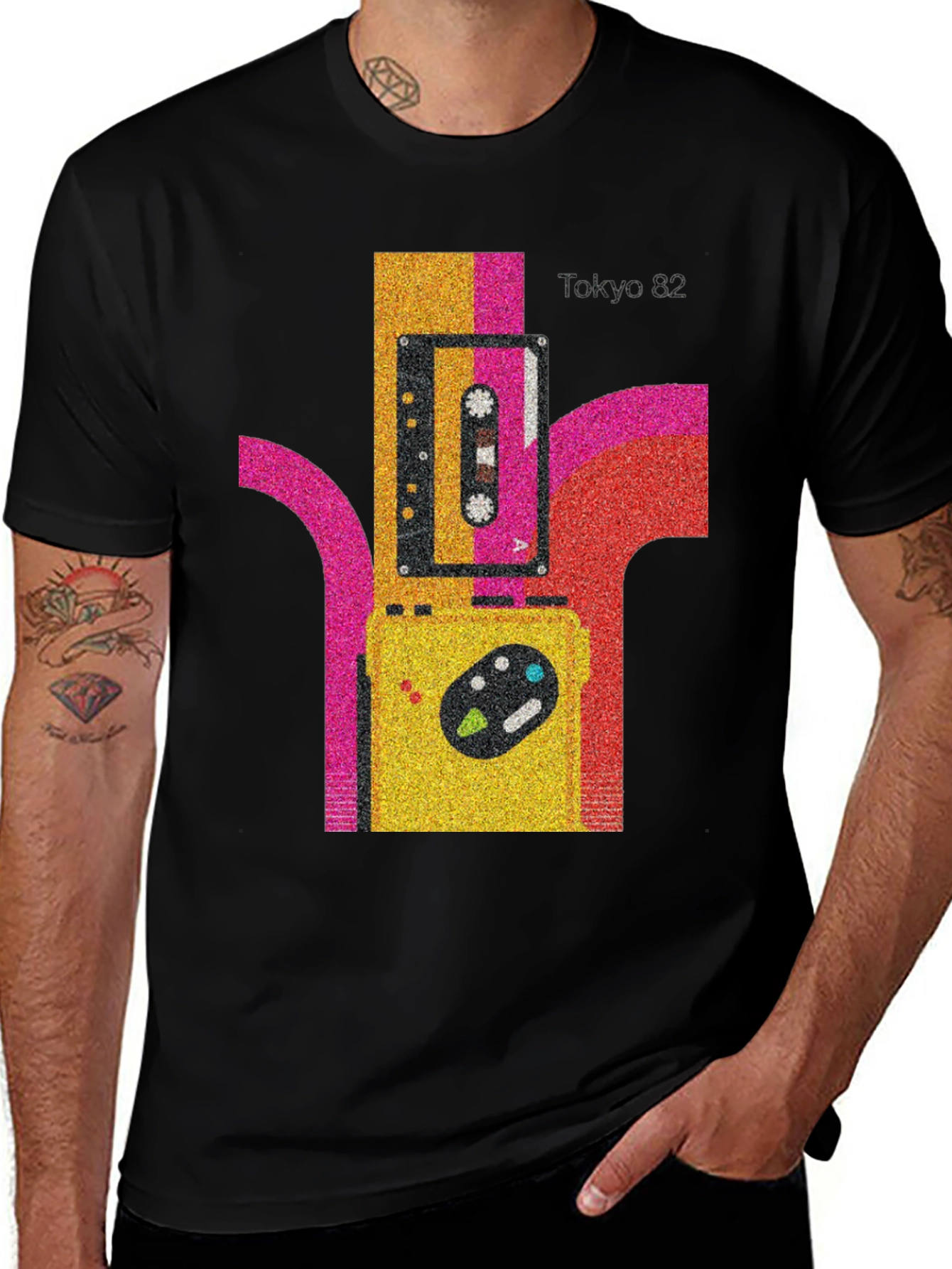 Variant 7 of Tokyo 82 Retro Cassette Player Graphic Tee