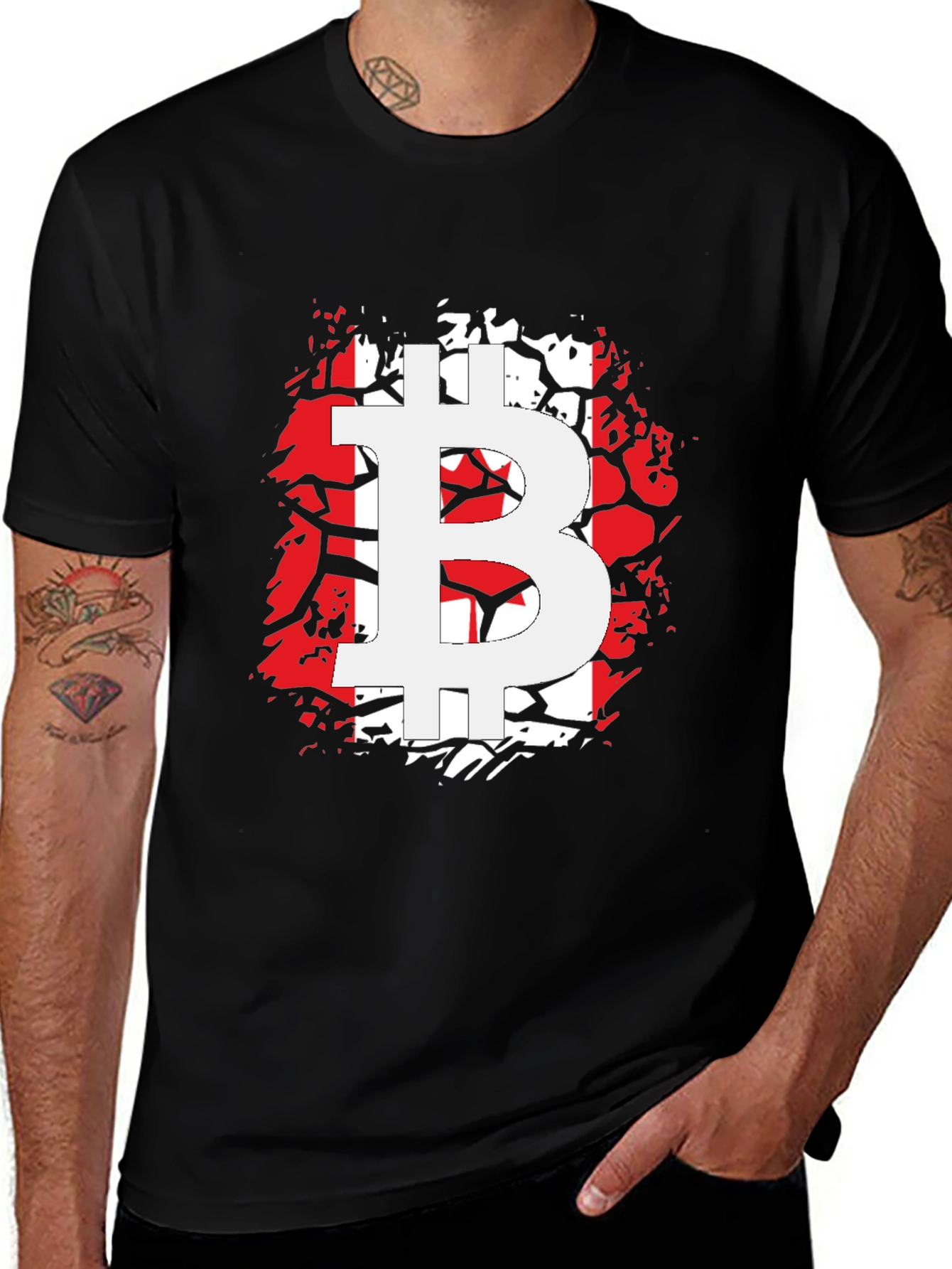Bitcoin Canada Flag T-Shirt - Crypto Tee