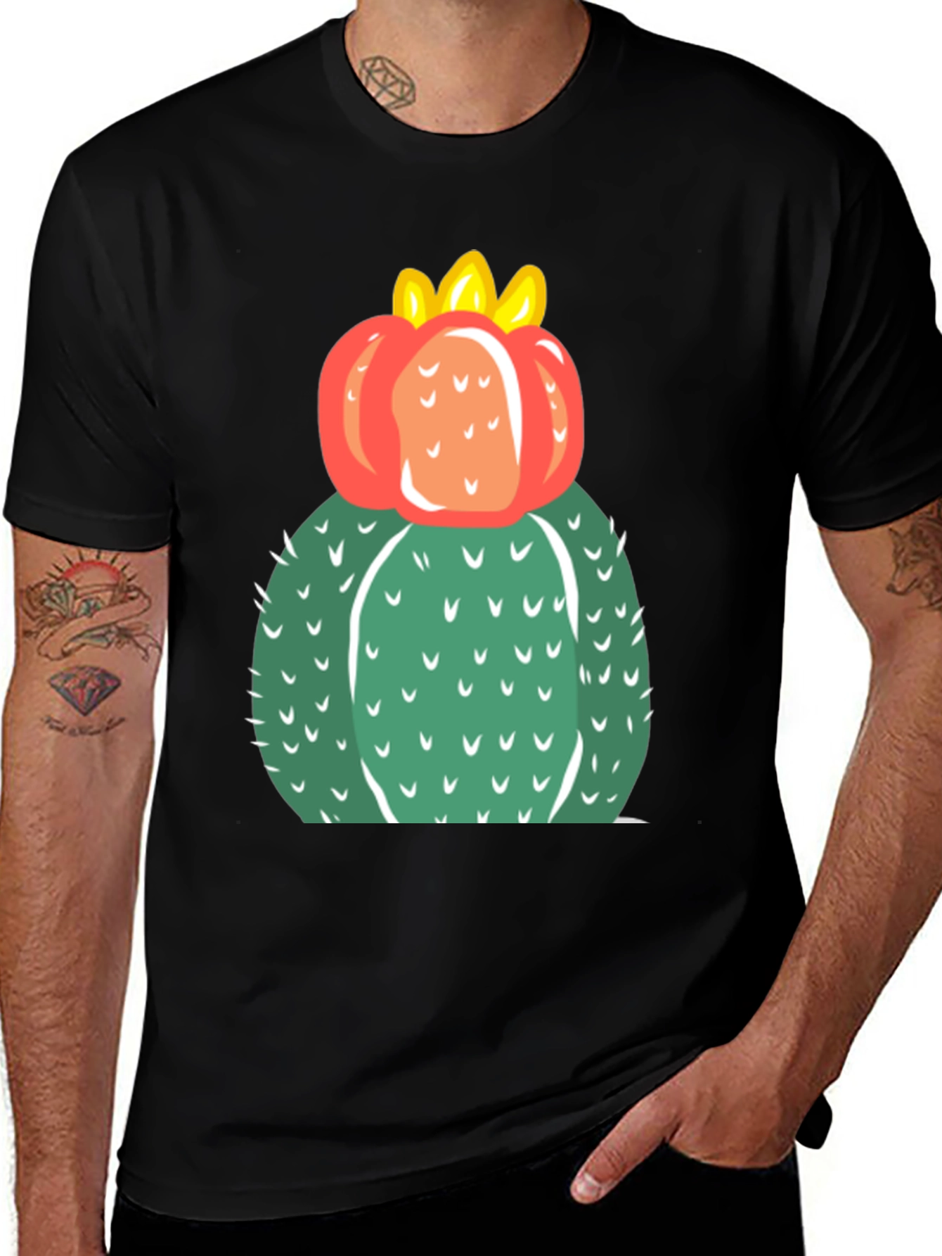 Variant 17 of Cactus Flower Graphic Tee - Cool Desert Style