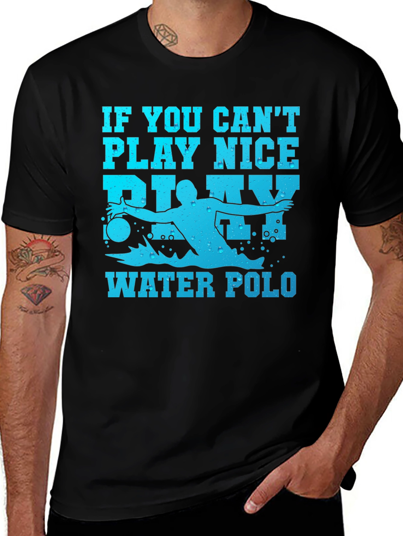 Variant 11 of Funny Water Polo T-Shirt - Play Dirty Tee