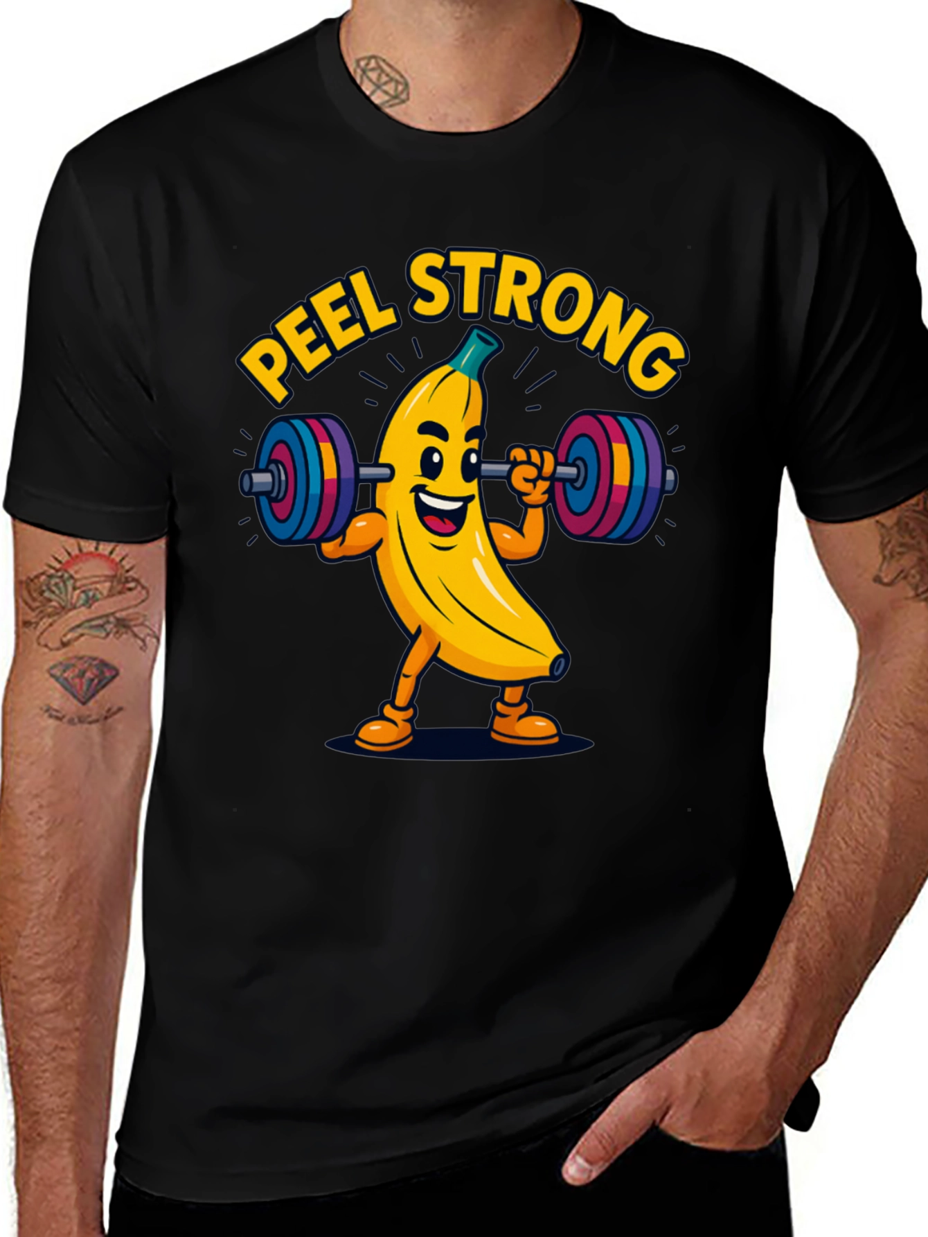 Variant 18 of Peel Strong Banana Gym T-Shirt