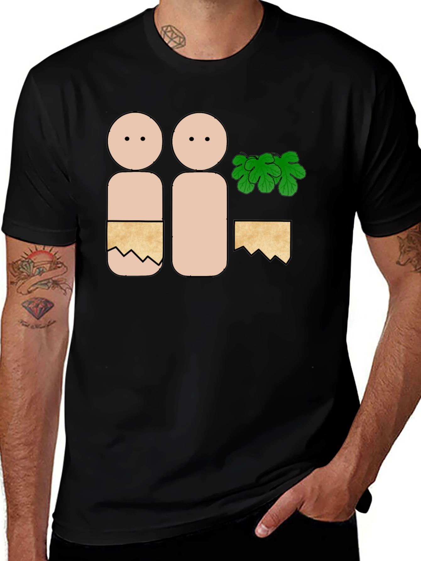 Variant 24 of Cartoon Family Matching Black T-Shirt