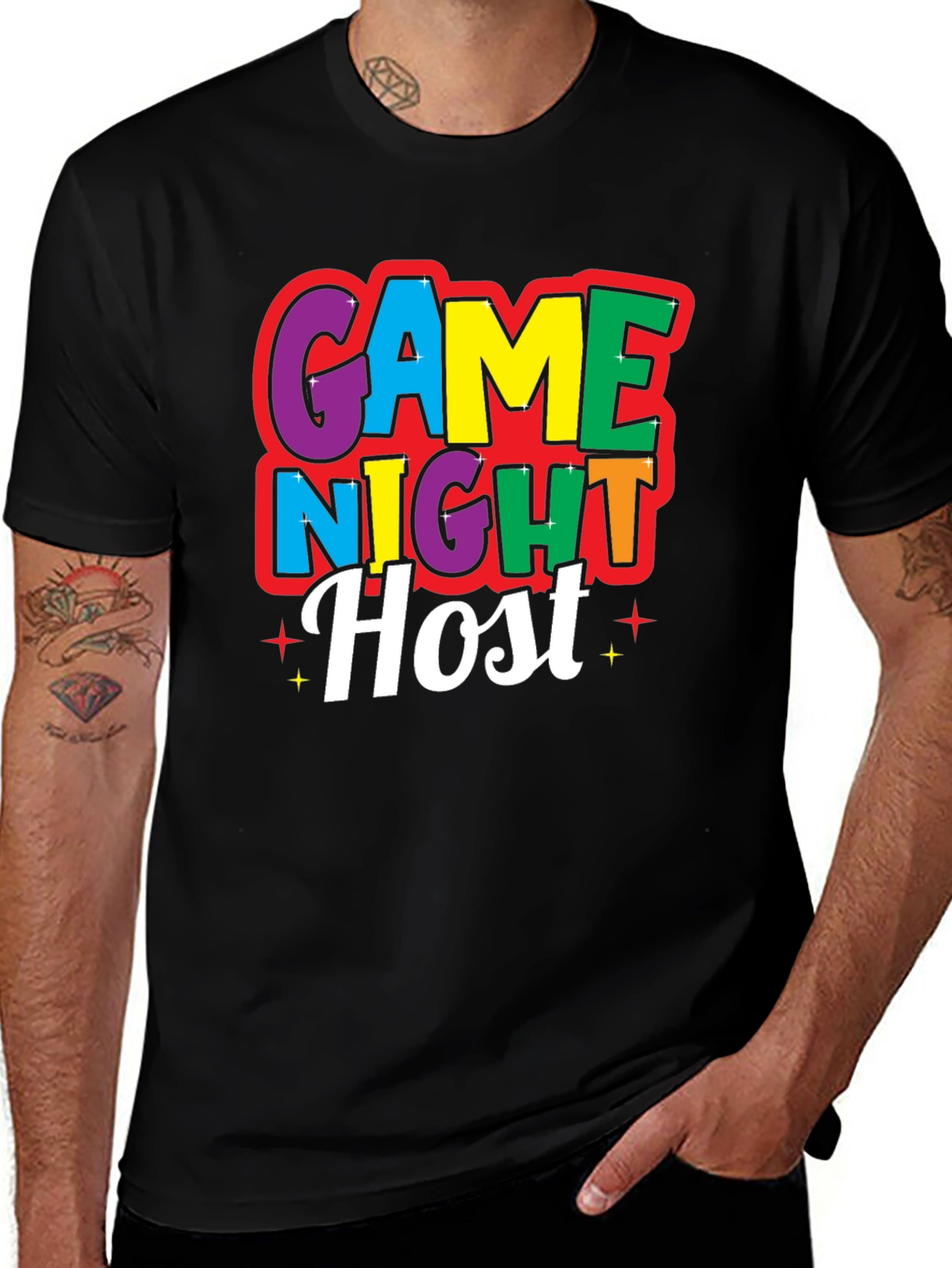 Variant 12 of Game Night Host Black T-Shirt